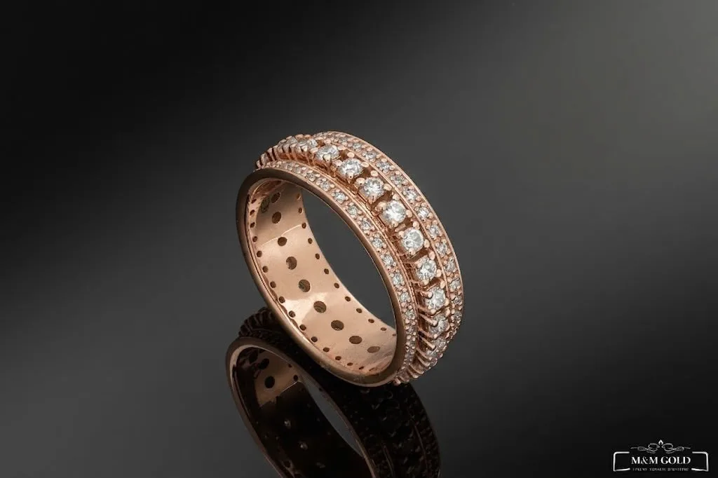 "TriplePavé™" Ring in rose Gold, photo 4