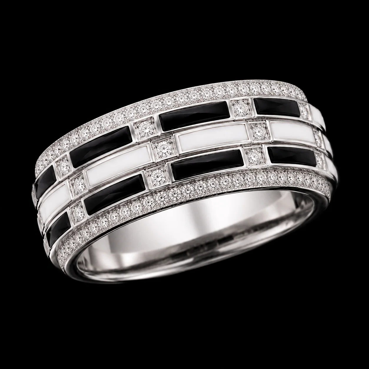 TwinSouls™ Wedding Band – White gold