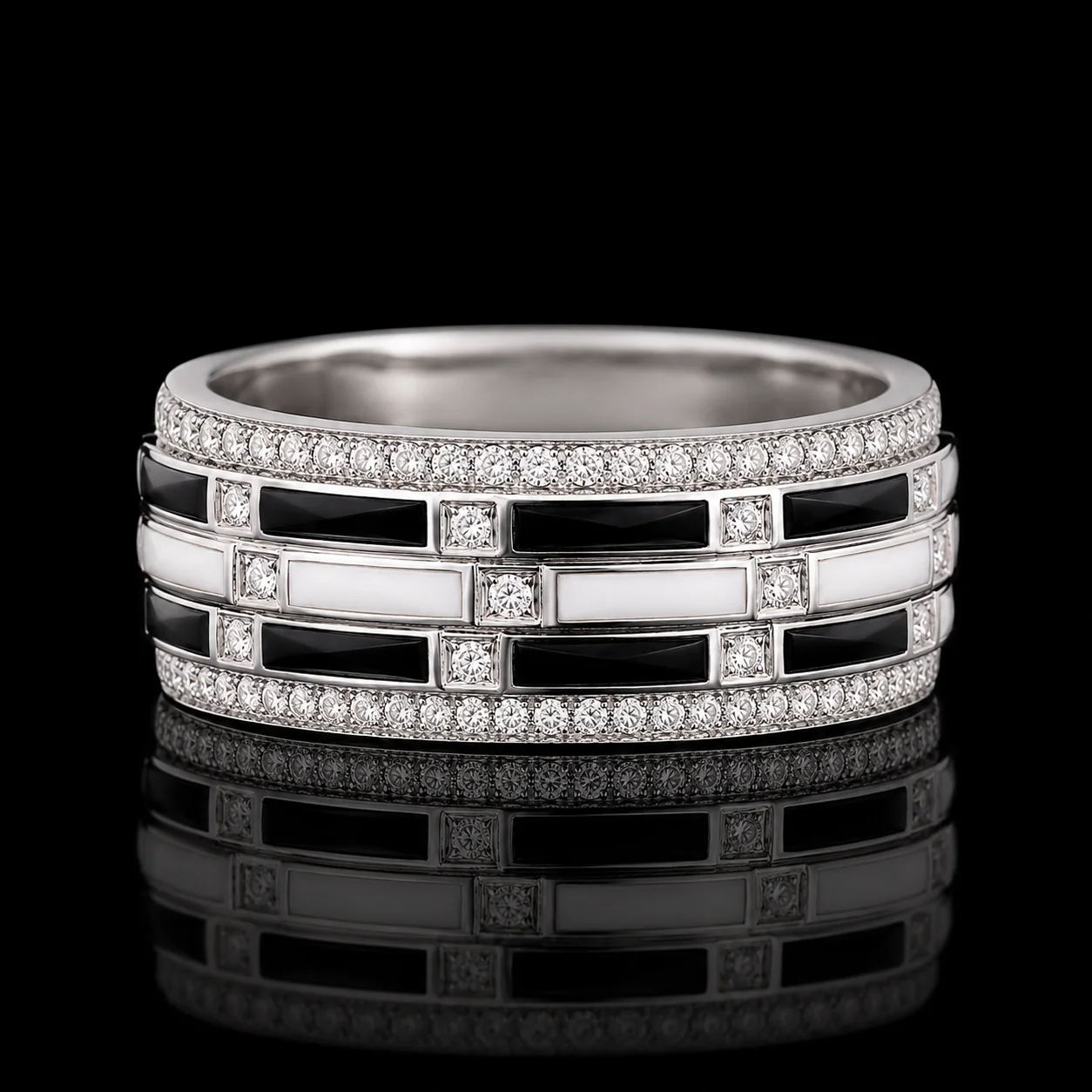 TwinSouls™ Wedding Band in white gold, photo 2