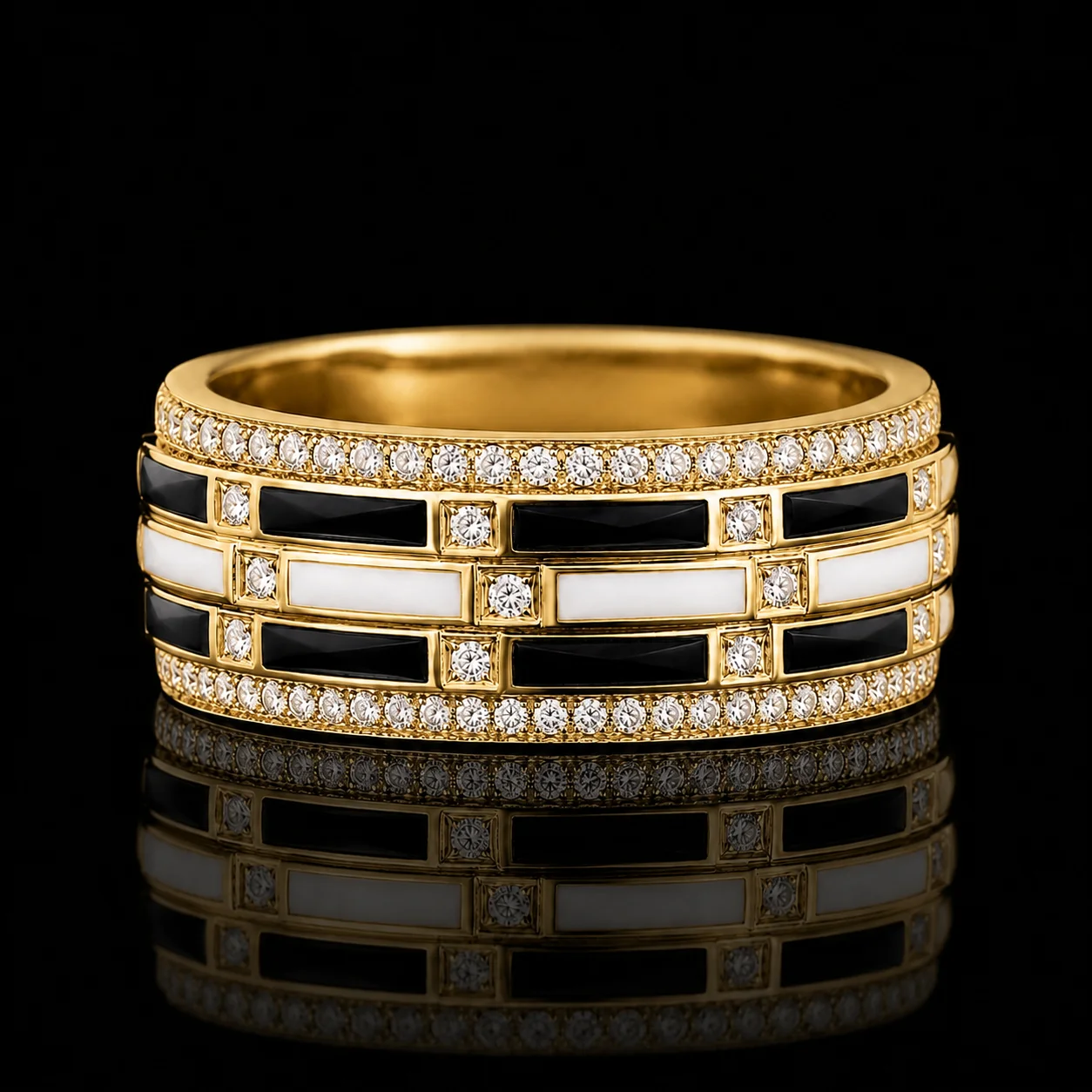 TwinSouls™ Wedding Band in yellow gold, photo 2