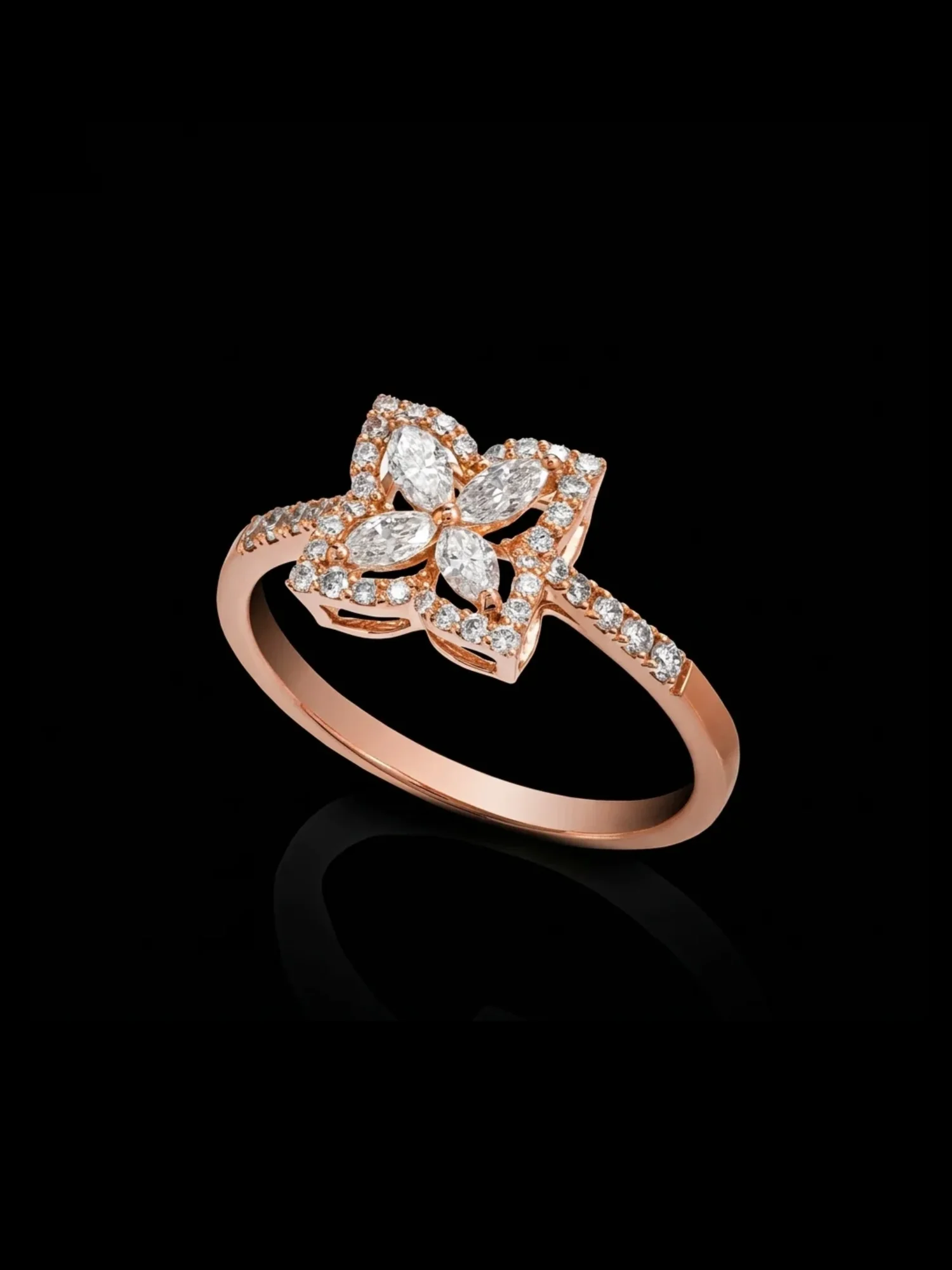 Belissima™ Ring in rose gold 18k, product view