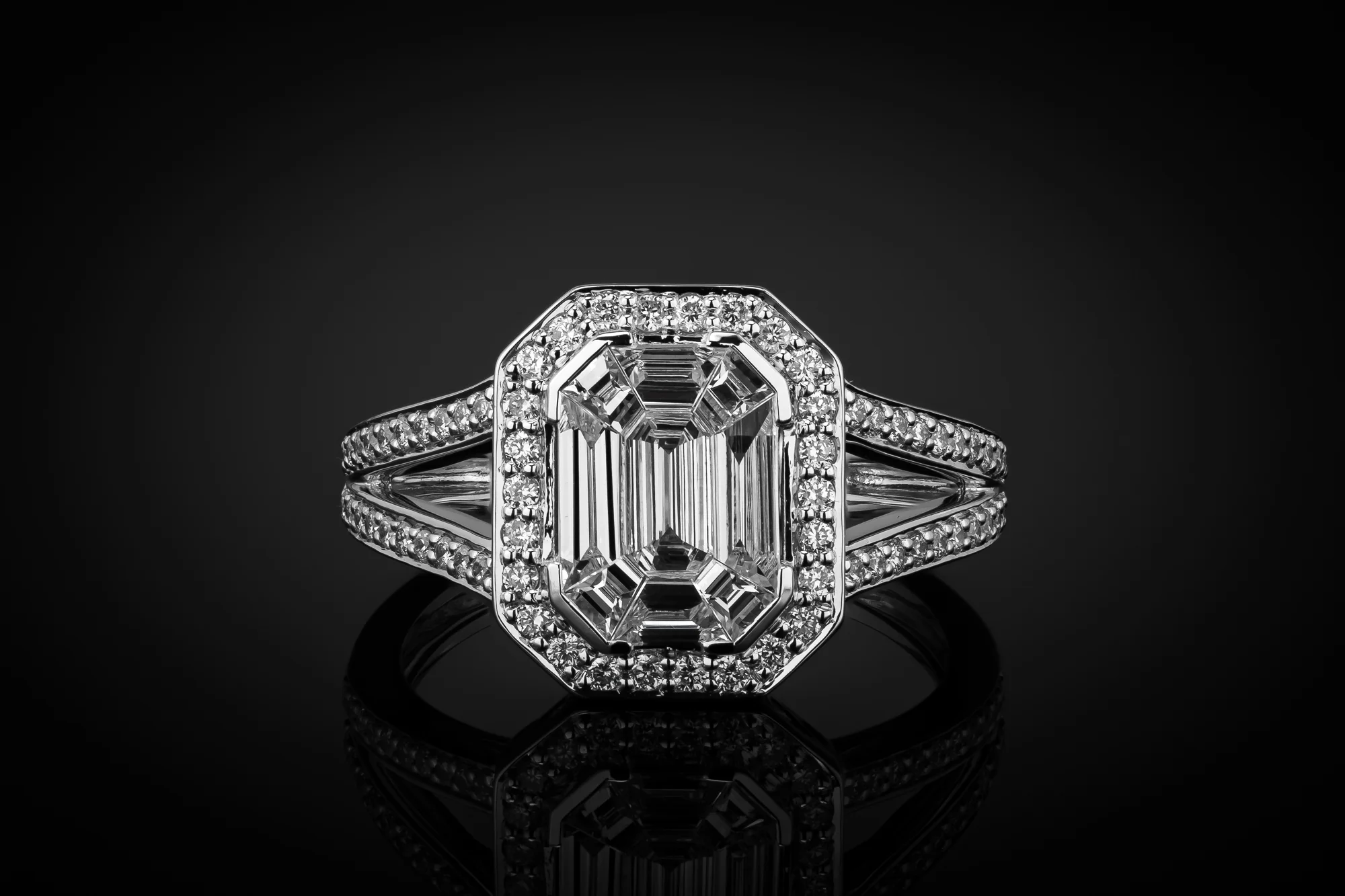 "DoubleAmour™" Ring in white gold 18k, photo 3