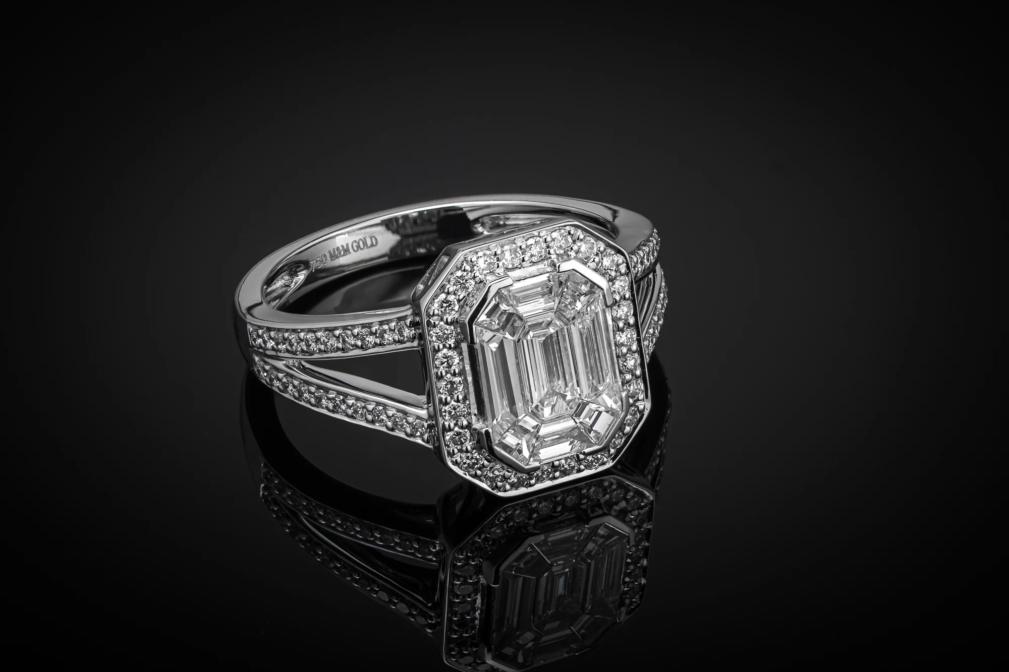 "DoubleAmour™" Ring in white gold 18k, photo 6