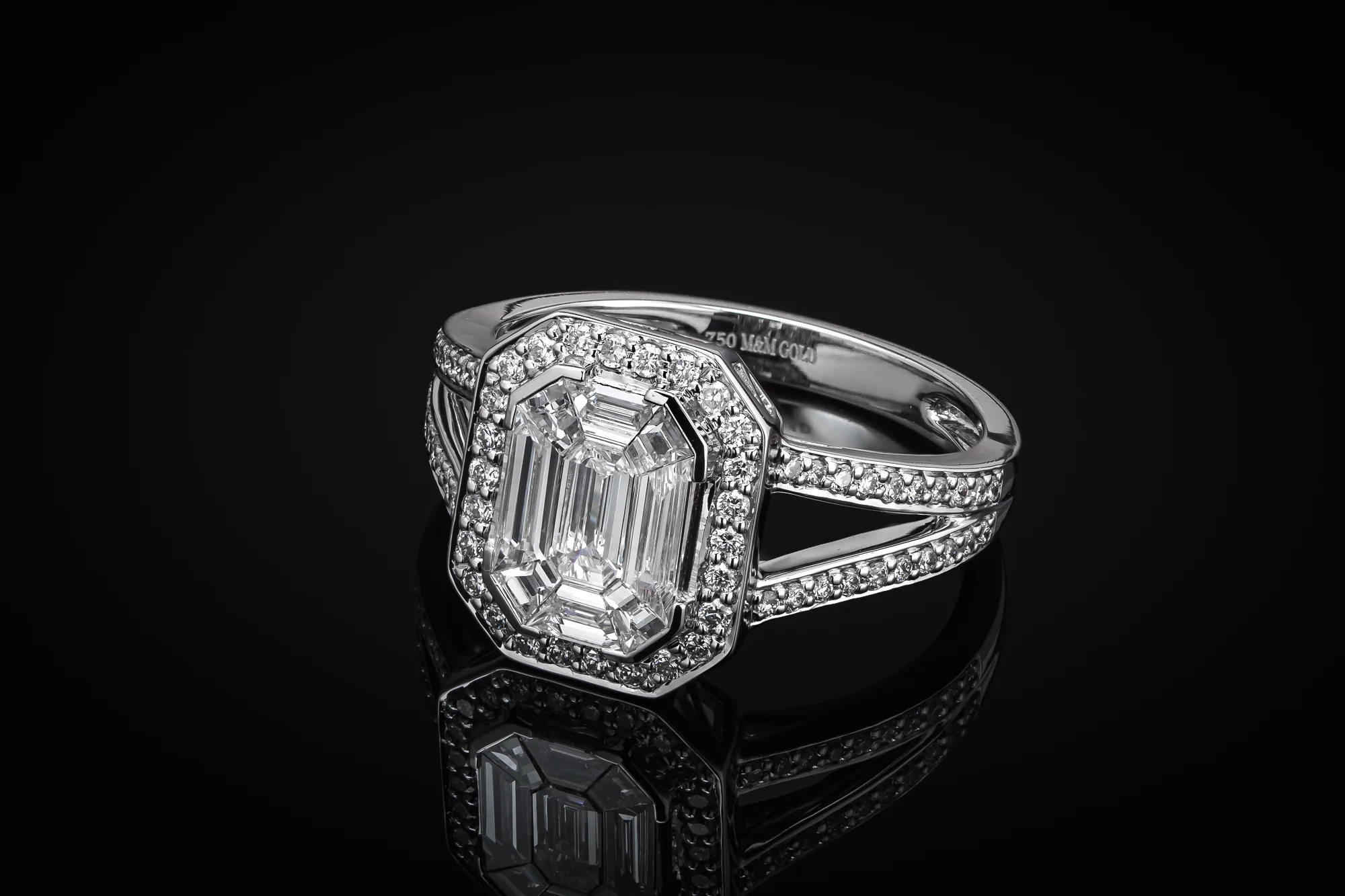 "DoubleAmour™" Ring in white gold 18k, photo 7