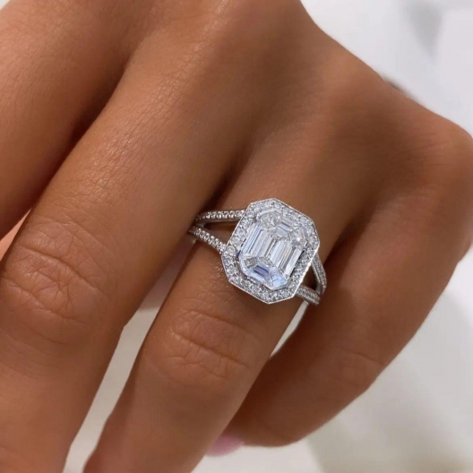 "DoubleAmour™" Ring in white gold 18k, photo 9