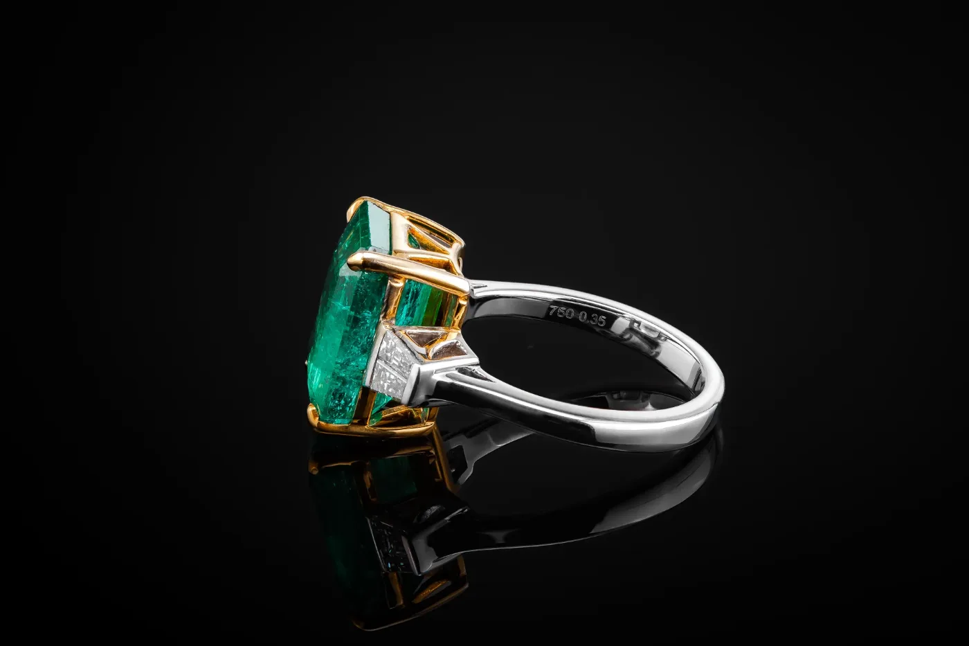 EmeraldAscend™ Ring in white gold 18k, photo 5