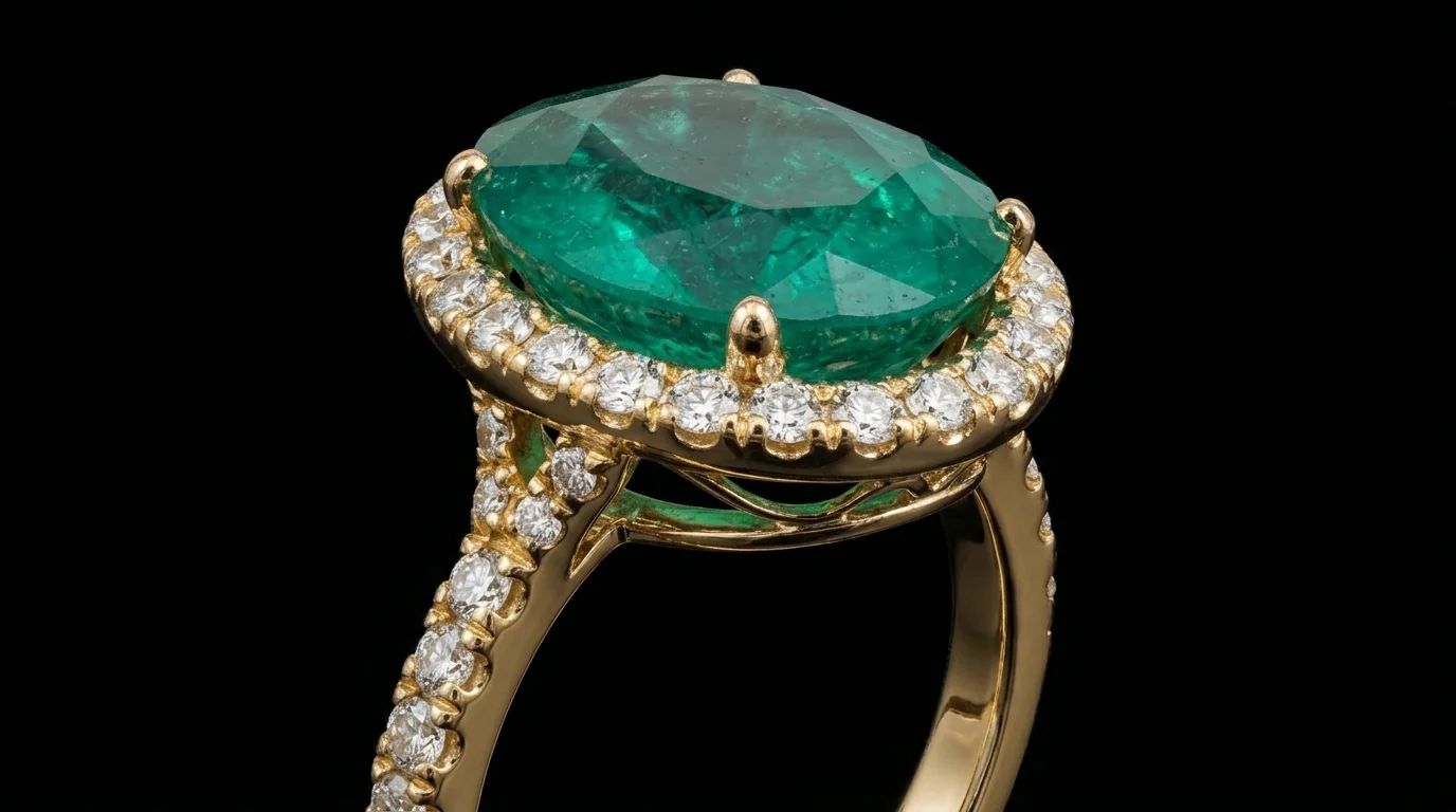 "EmeraldCrown™" Ring in yellow gold, photo 3