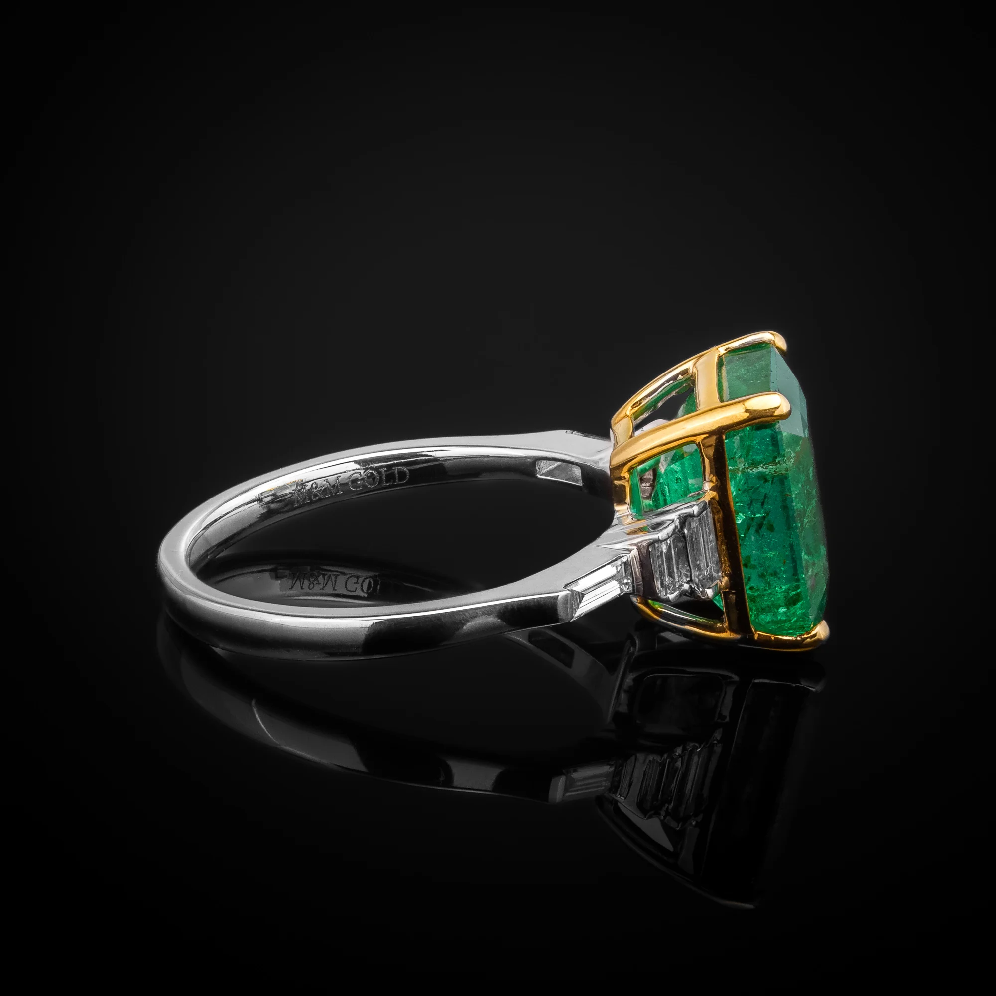EmeraldDynasty™ Ring in white gold 18k, photo 2