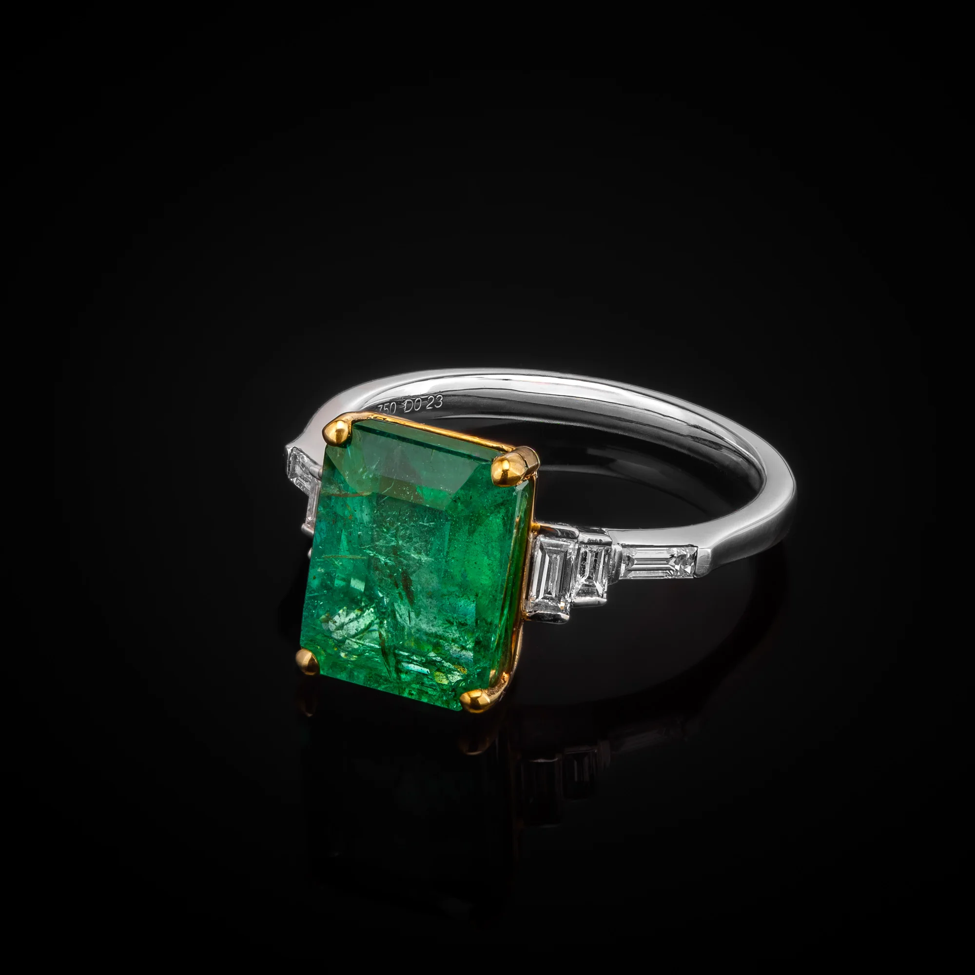 EmeraldDynasty™ Ring in white gold 18k, photo 4