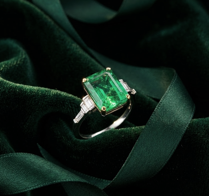 EmeraldDynasty™ Ring in white gold 18k, photo 6