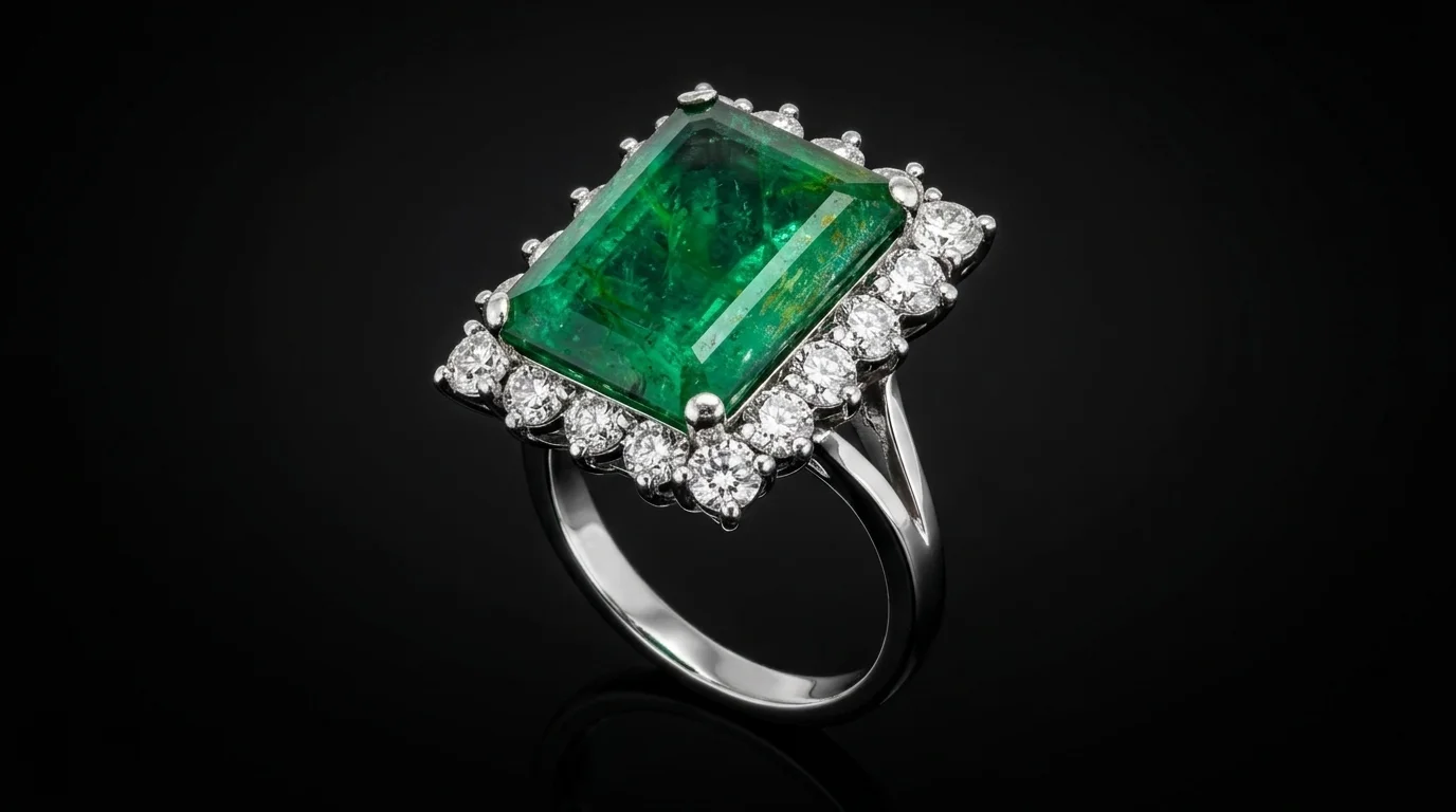 EmeraldÉclat™ Ring in white gold 18k, photo 2