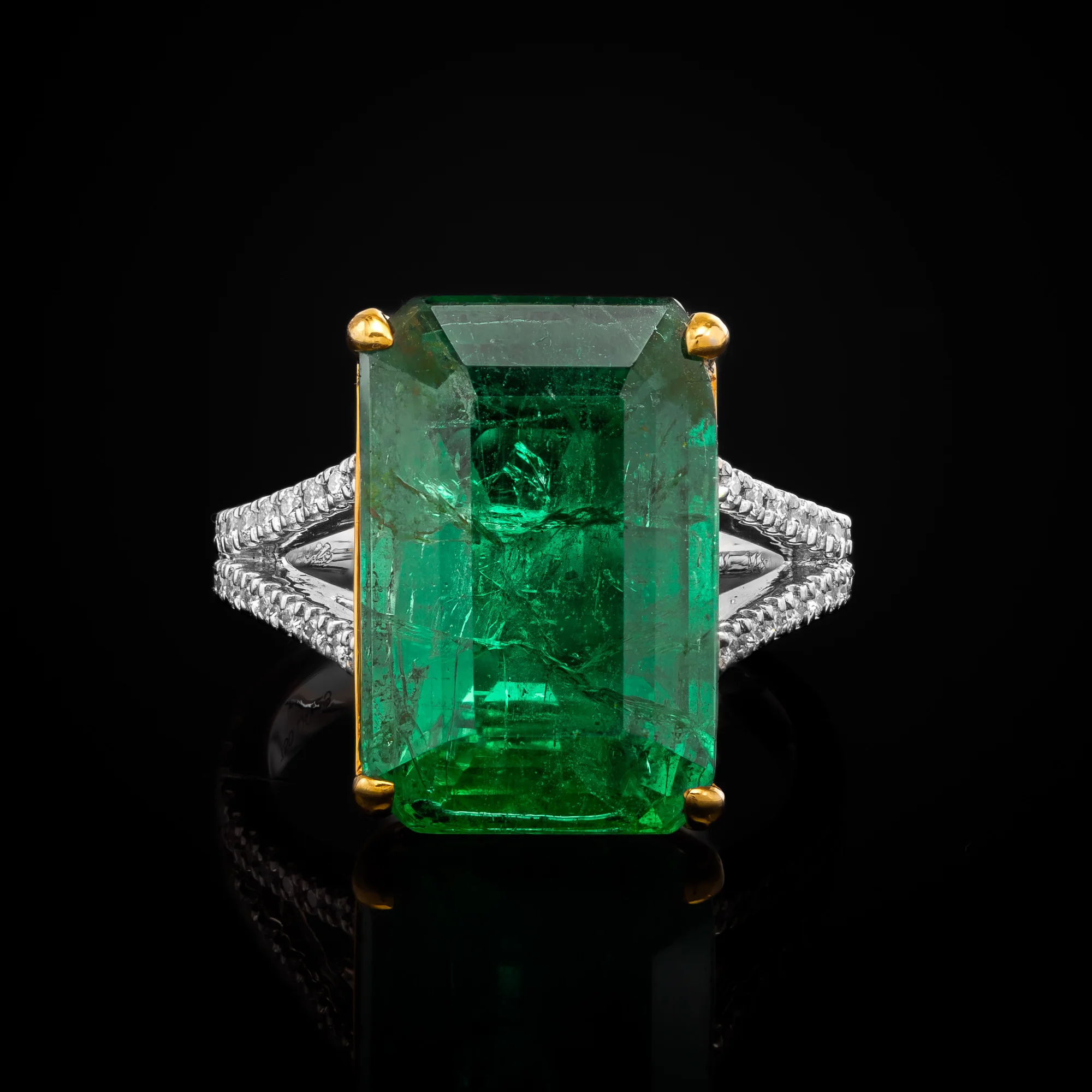 EmeraldHeritage™ Ring in white gold 18k, photo 3