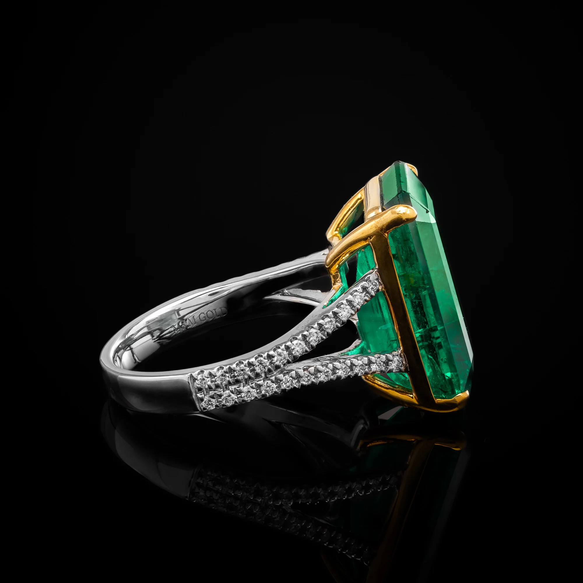 EmeraldHeritage™ Ring in white gold 18k, photo 4