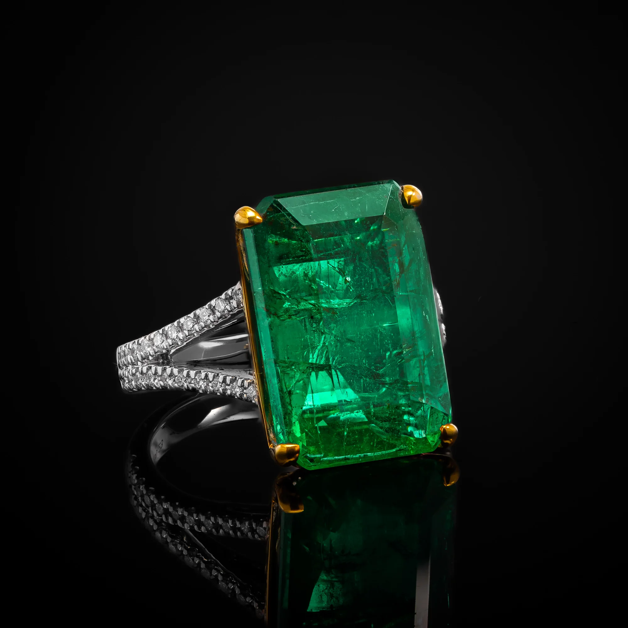 EmeraldHeritage™ Ring in white gold 18k, photo 6