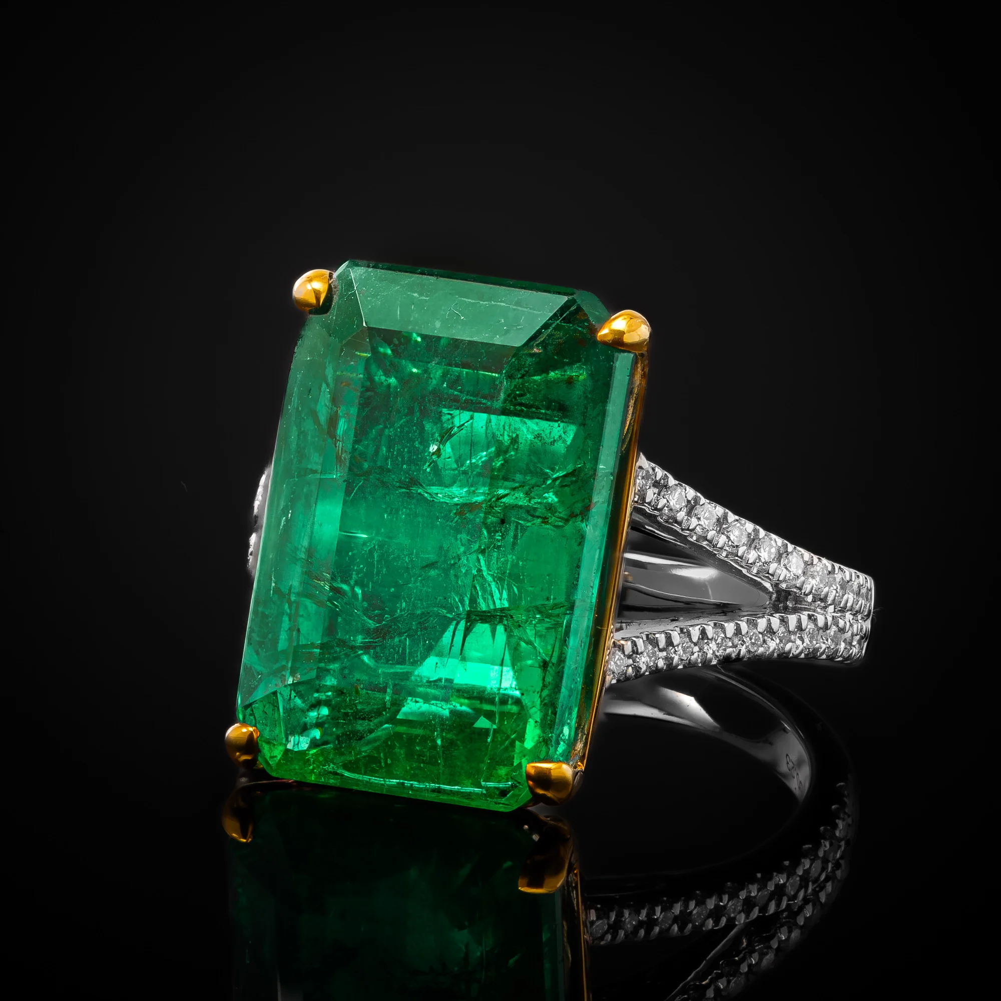 EmeraldHeritage™ Ring in white gold 18k, photo 7