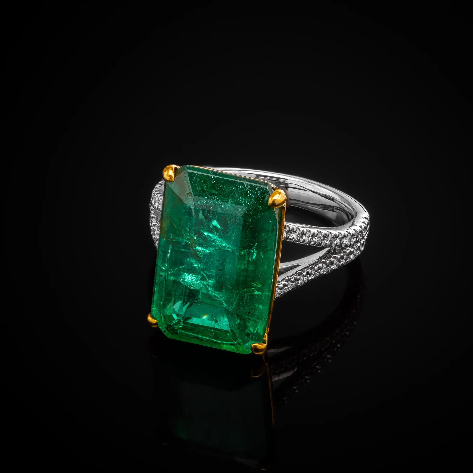 EmeraldHeritage™ Ring in white gold 18k, photo 8