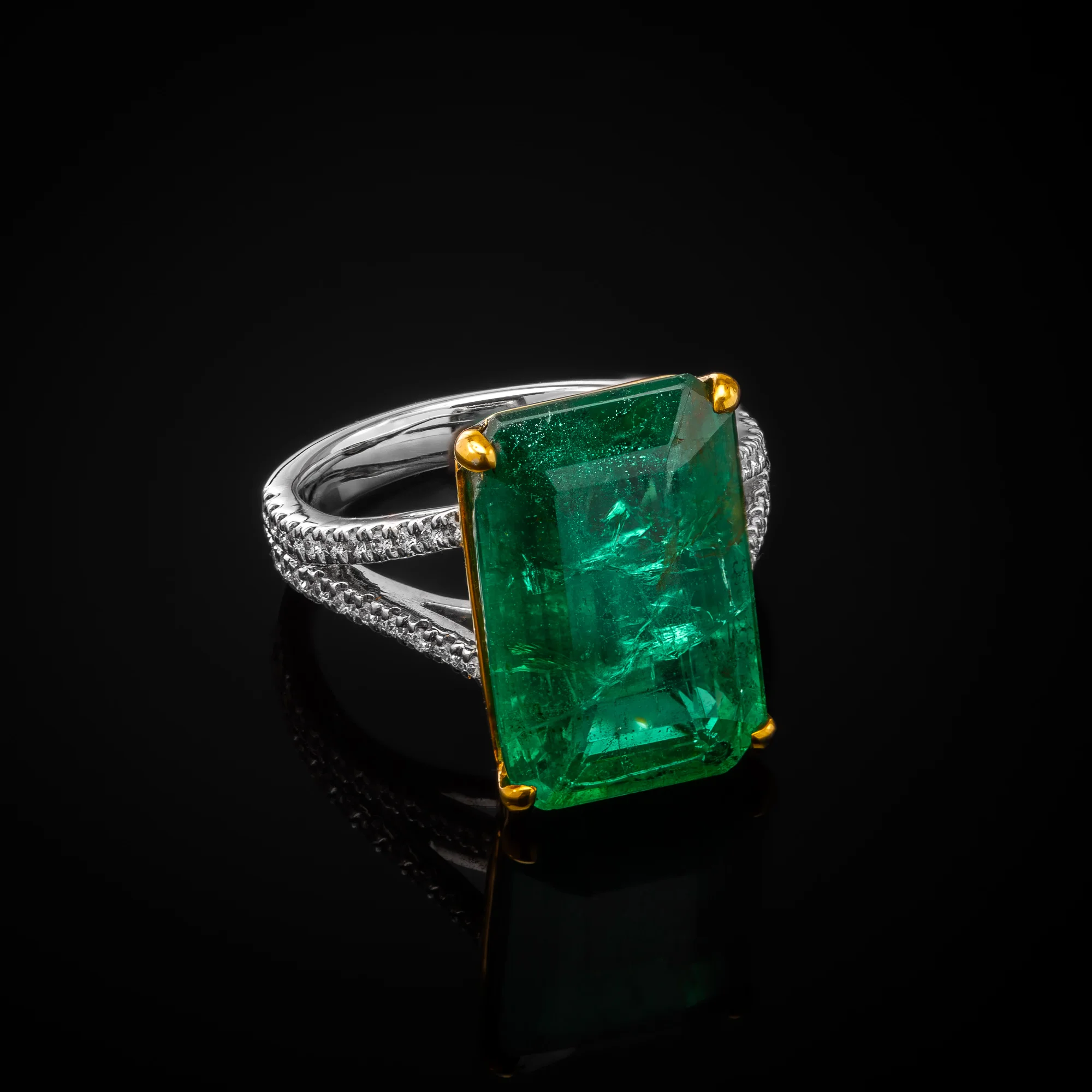 EmeraldHeritage™ Ring in white gold 18k, photo 9