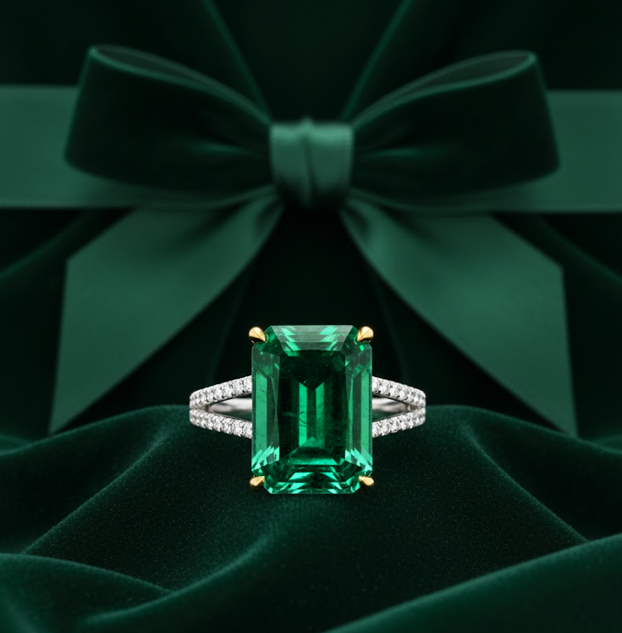 EmeraldHeritage™ Ring in white gold 18k, photo 10