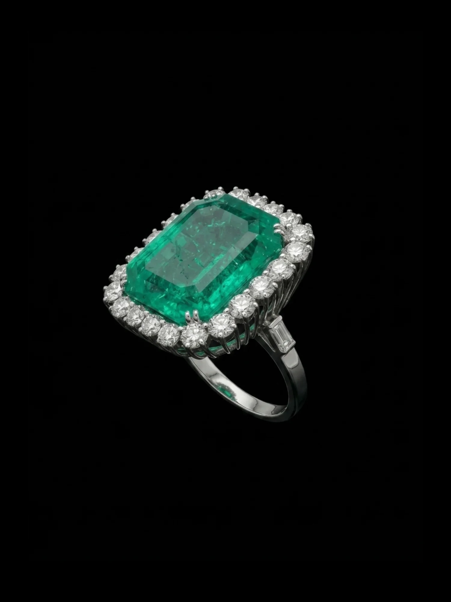 EmeraldMasterpiece™ Ring – Platinum