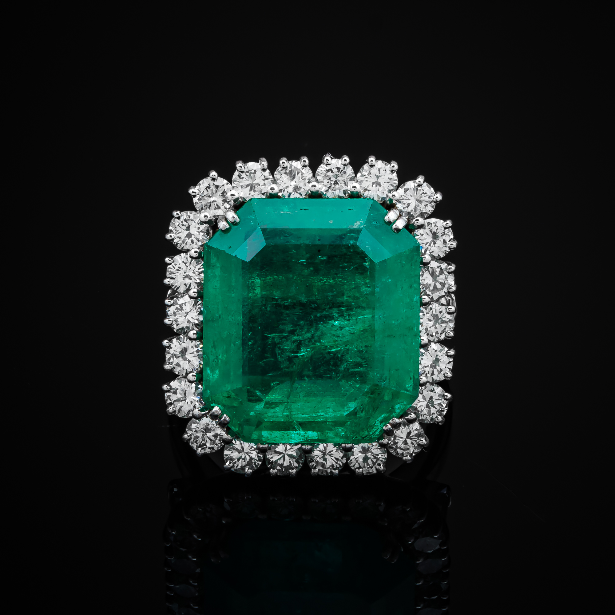 EmeraldMasterpiece™ Ring in platinum, photo 4