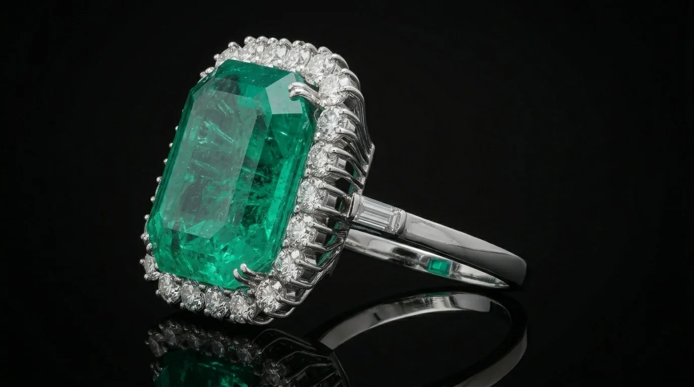 EmeraldMasterpiece™ Ring in platinum, photo 5