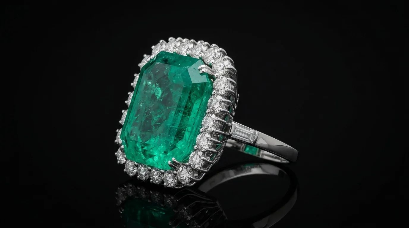 EmeraldMasterpiece™ Ring in platinum, photo 6