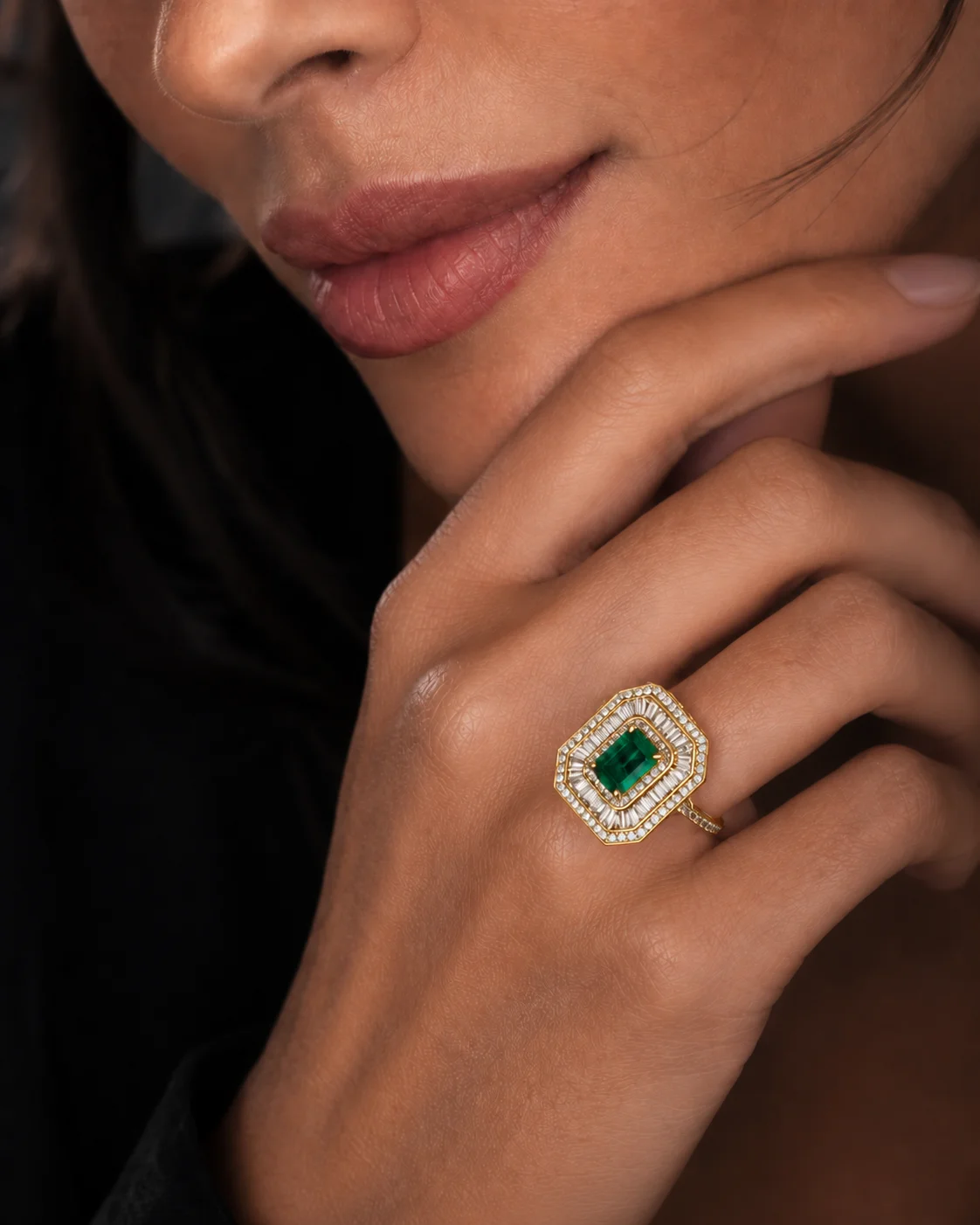 EmeraldPrestige™ Ring in yellow gold 18k, photo 2