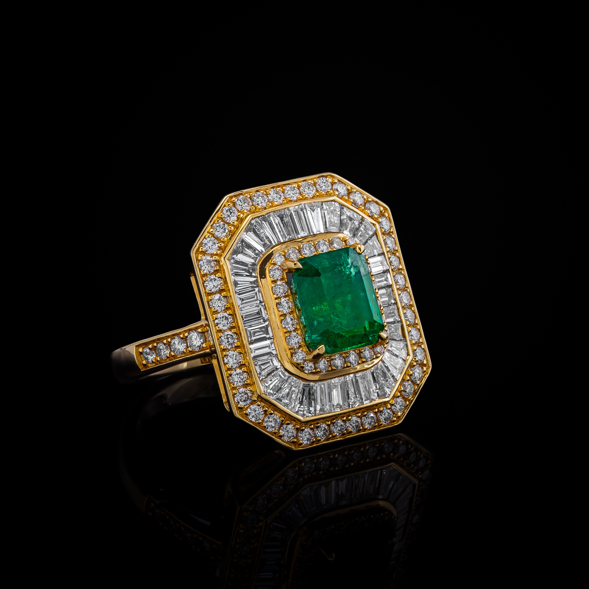 EmeraldPrestige™ Ring in yellow gold 18k, photo 3