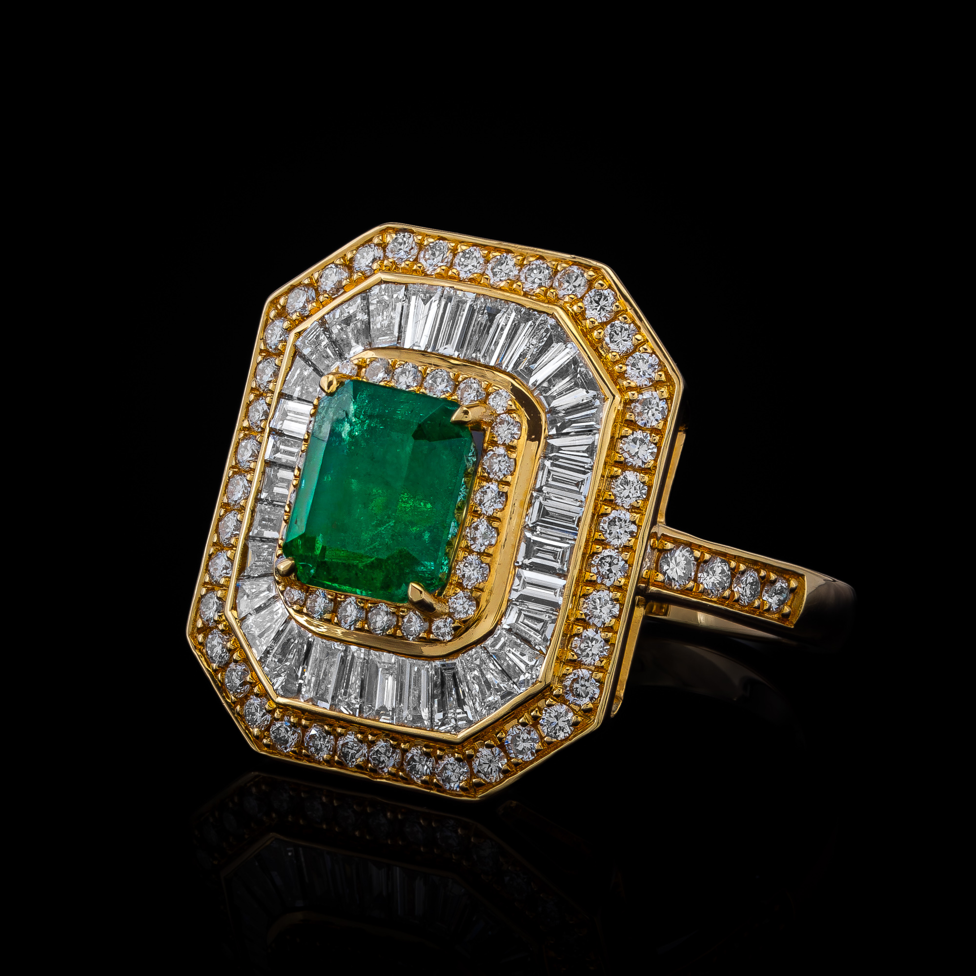 EmeraldPrestige™ Ring in yellow gold 18k, photo 4
