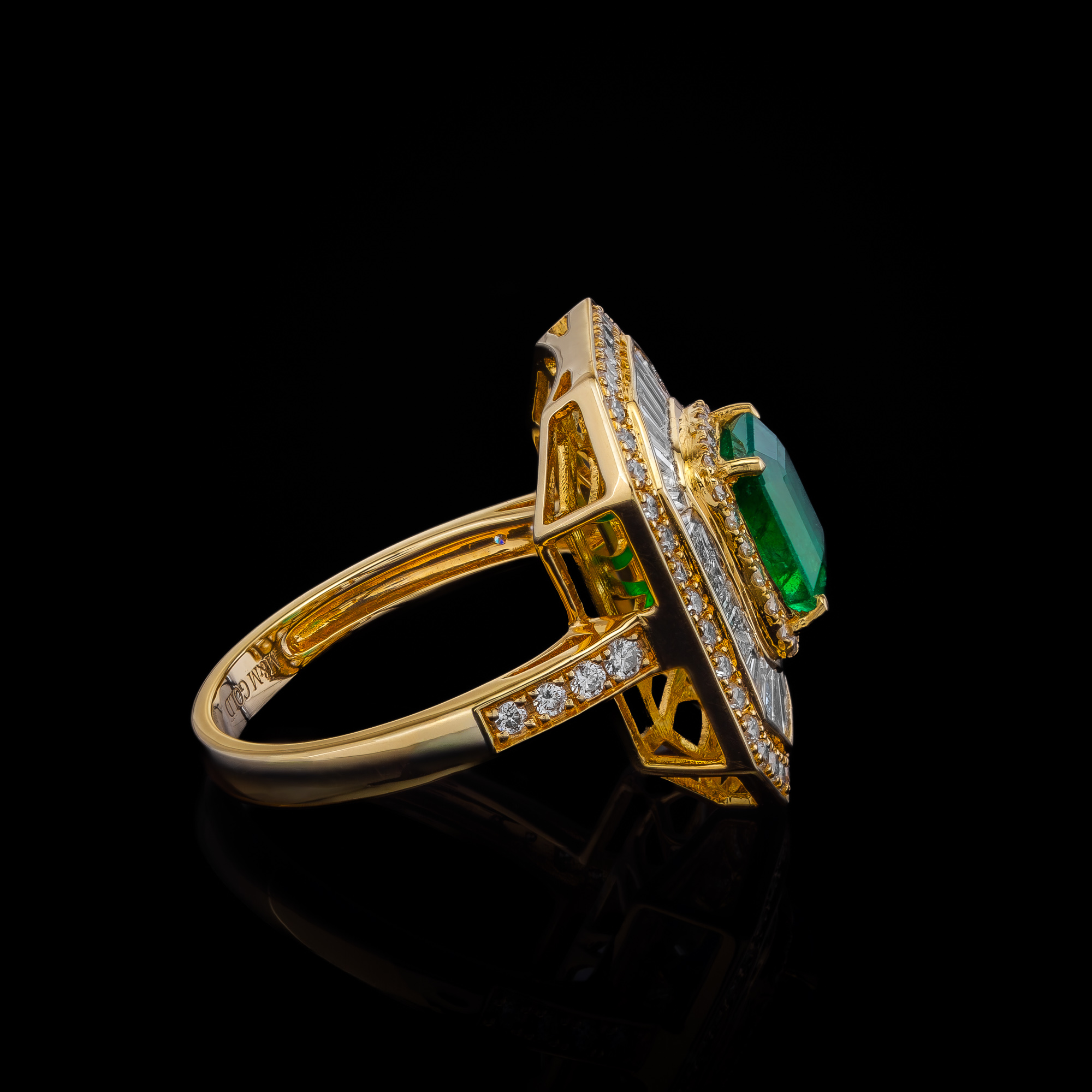 EmeraldPrestige™ Ring in yellow gold 18k, photo 6