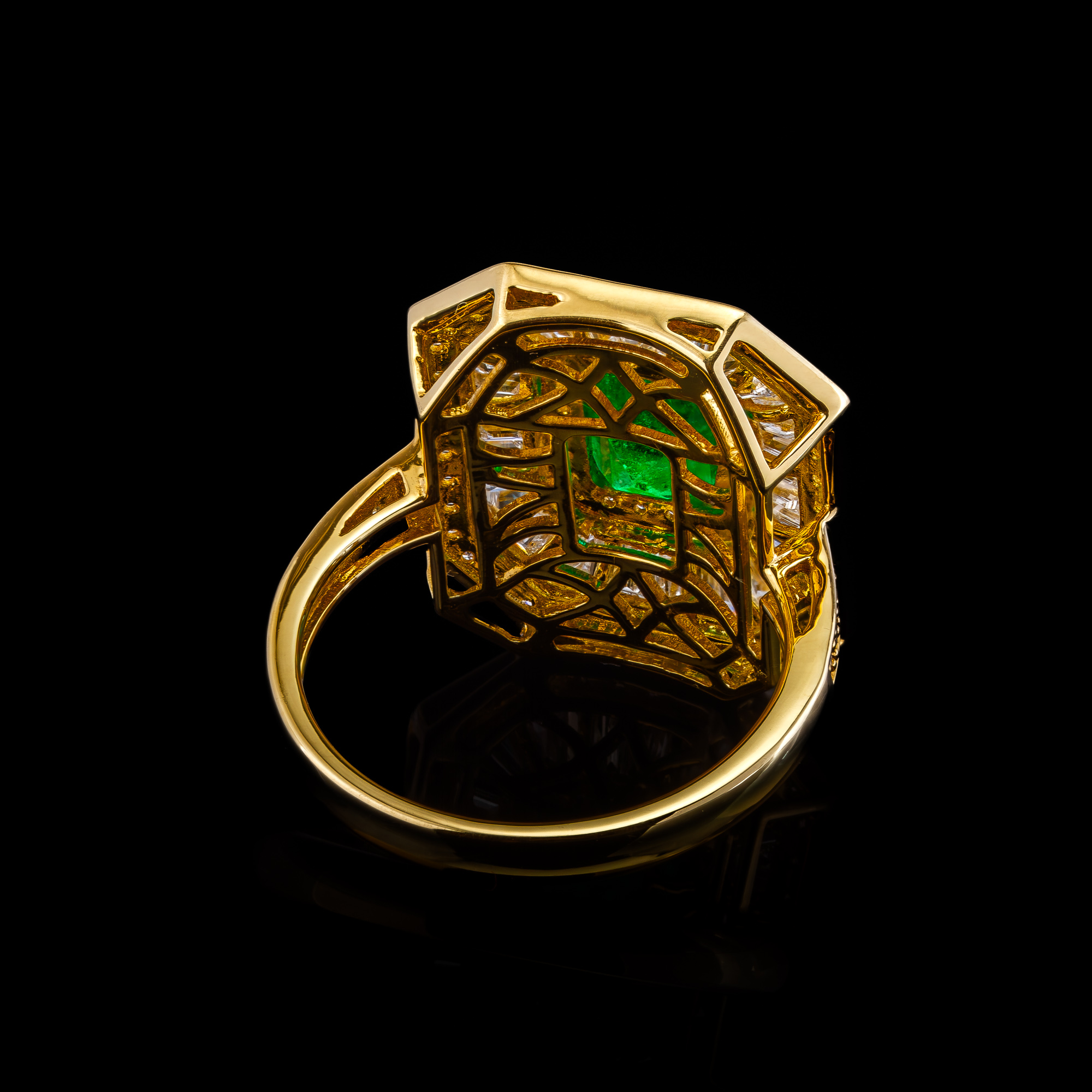EmeraldPrestige™ Ring in yellow gold 18k, photo 7