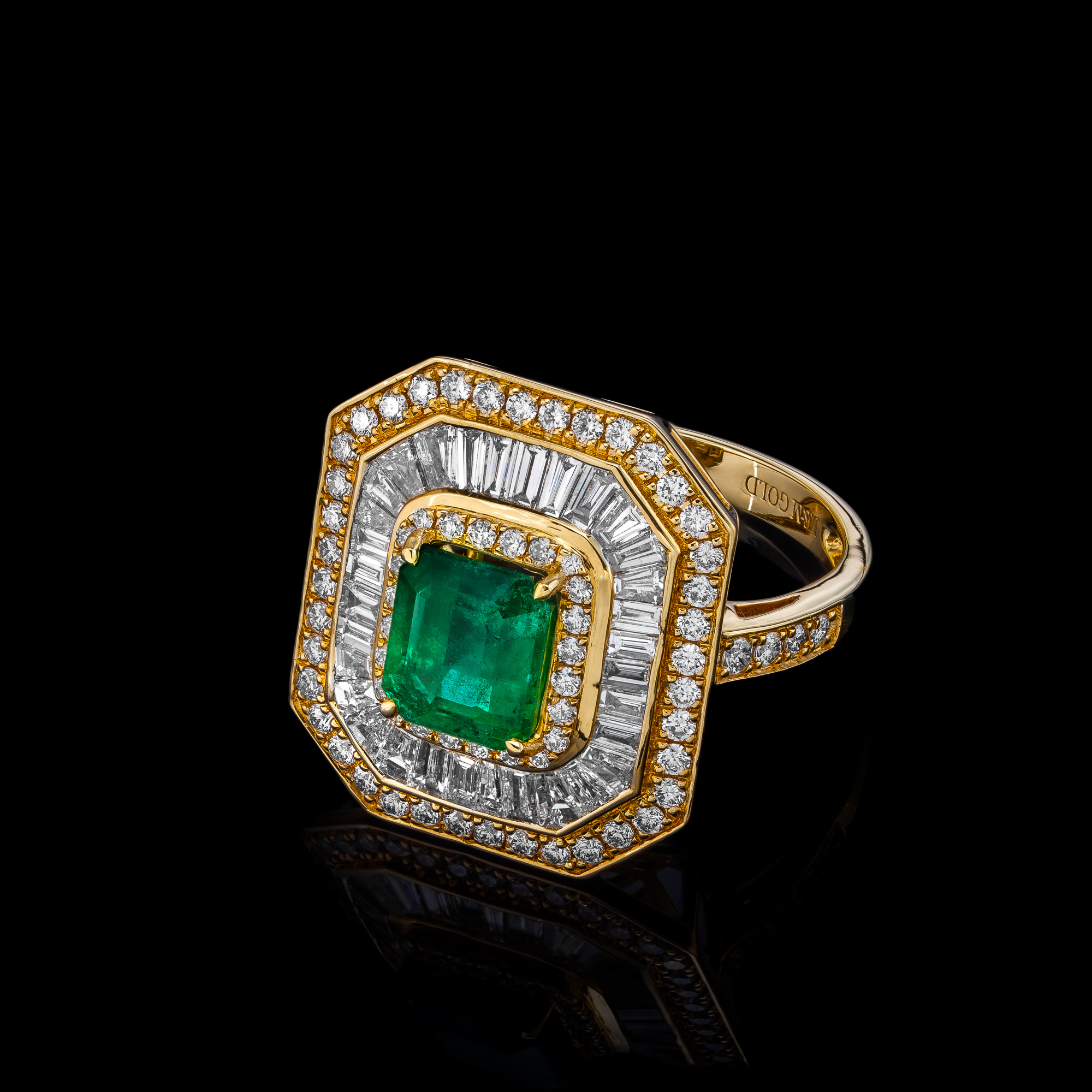 EmeraldPrestige™ Ring in yellow gold 18k, photo 8