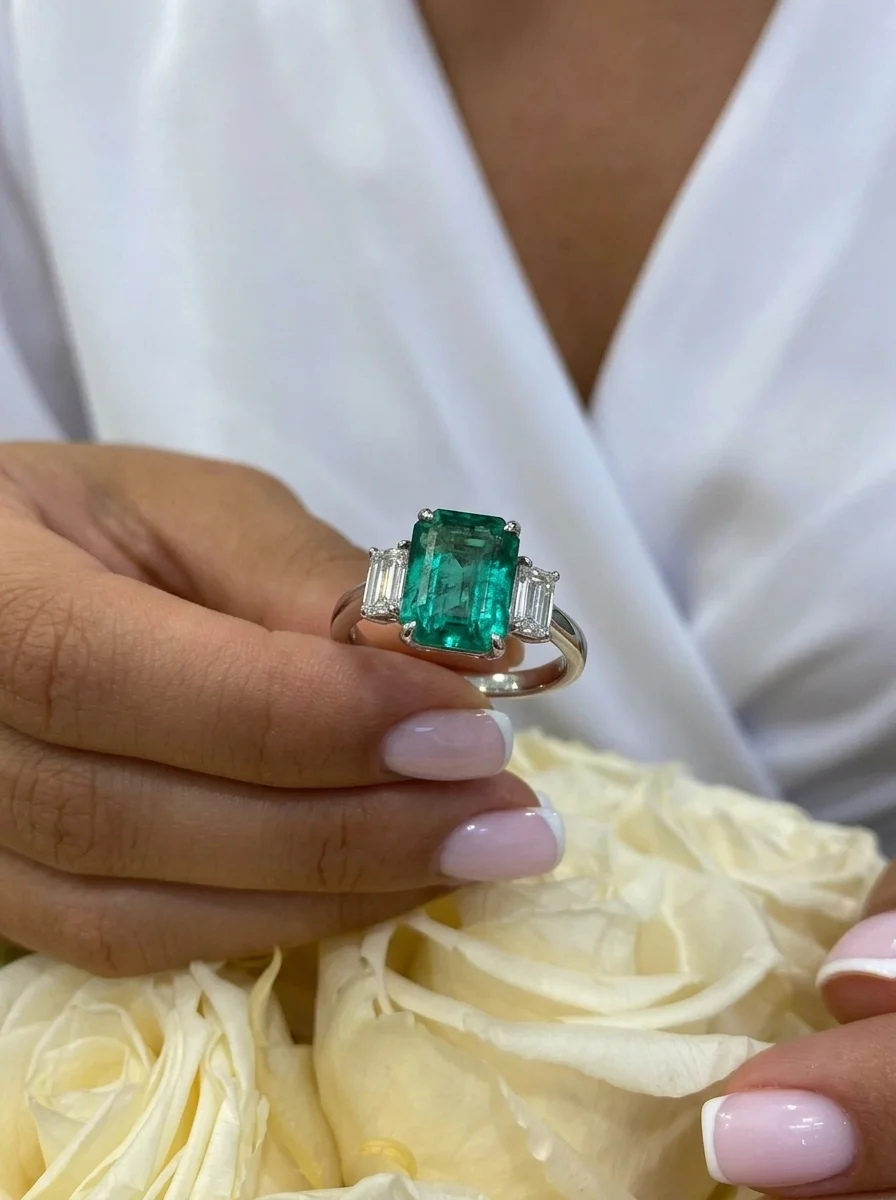 "EmeraldPromise™" Ring in white gold 18k, photo 4