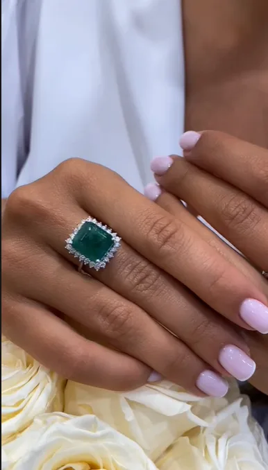 "EmeraldSovereign™" Ring in white gold 18k, photo 4