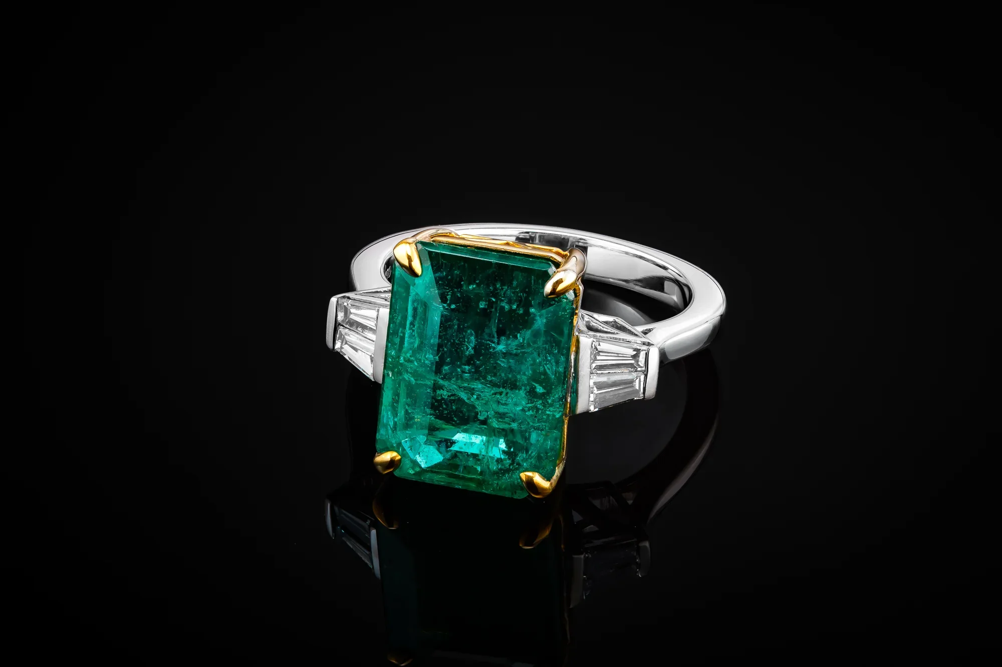 EmeraldZenith™ Ring in white gold 18k, photo 2