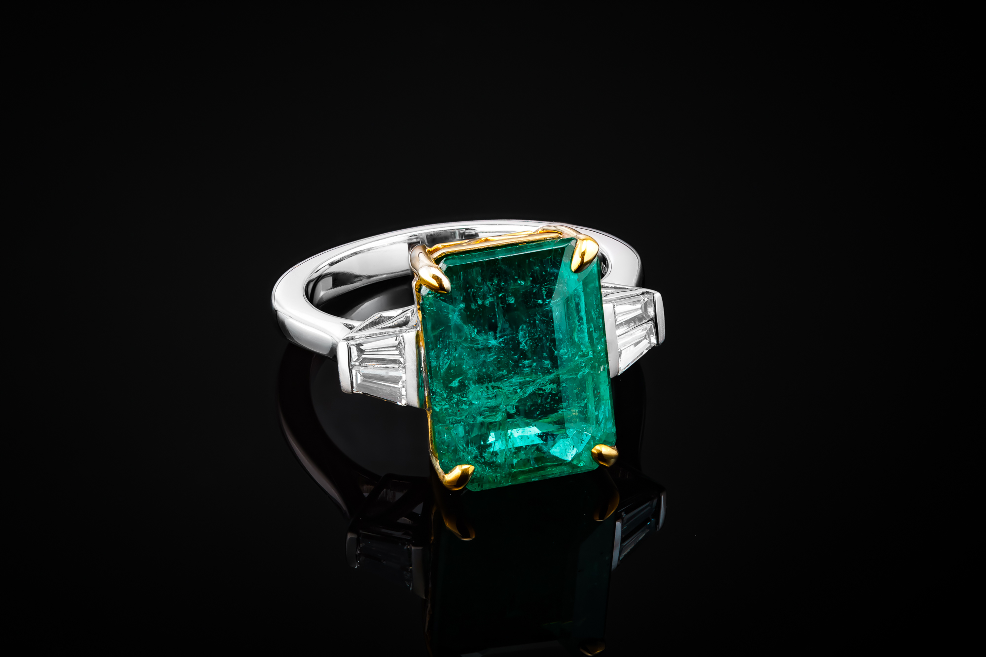 EmeraldZenith™ Ring in white gold 18k, photo 3