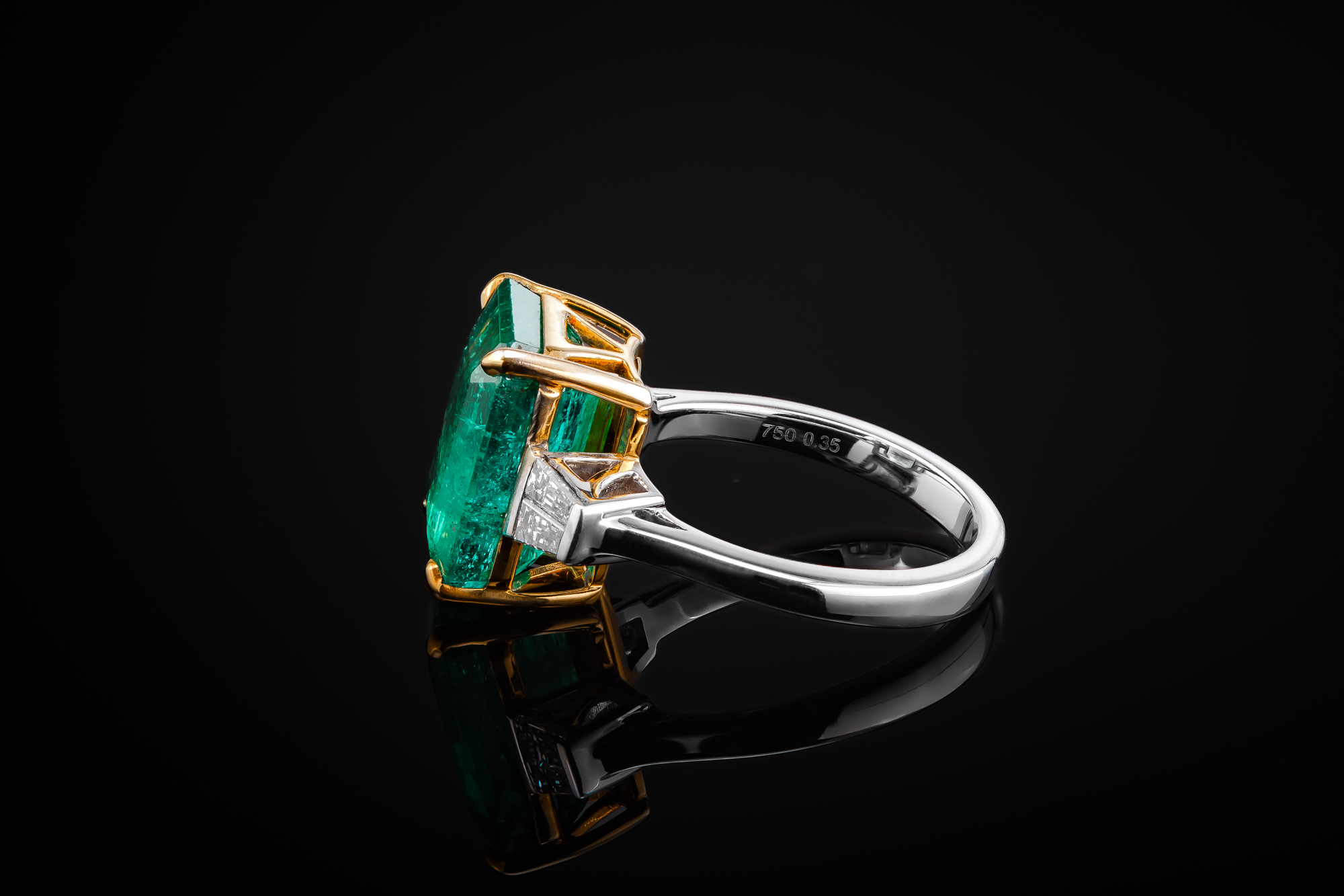 EmeraldZenith™ Ring in white gold 18k, photo 4