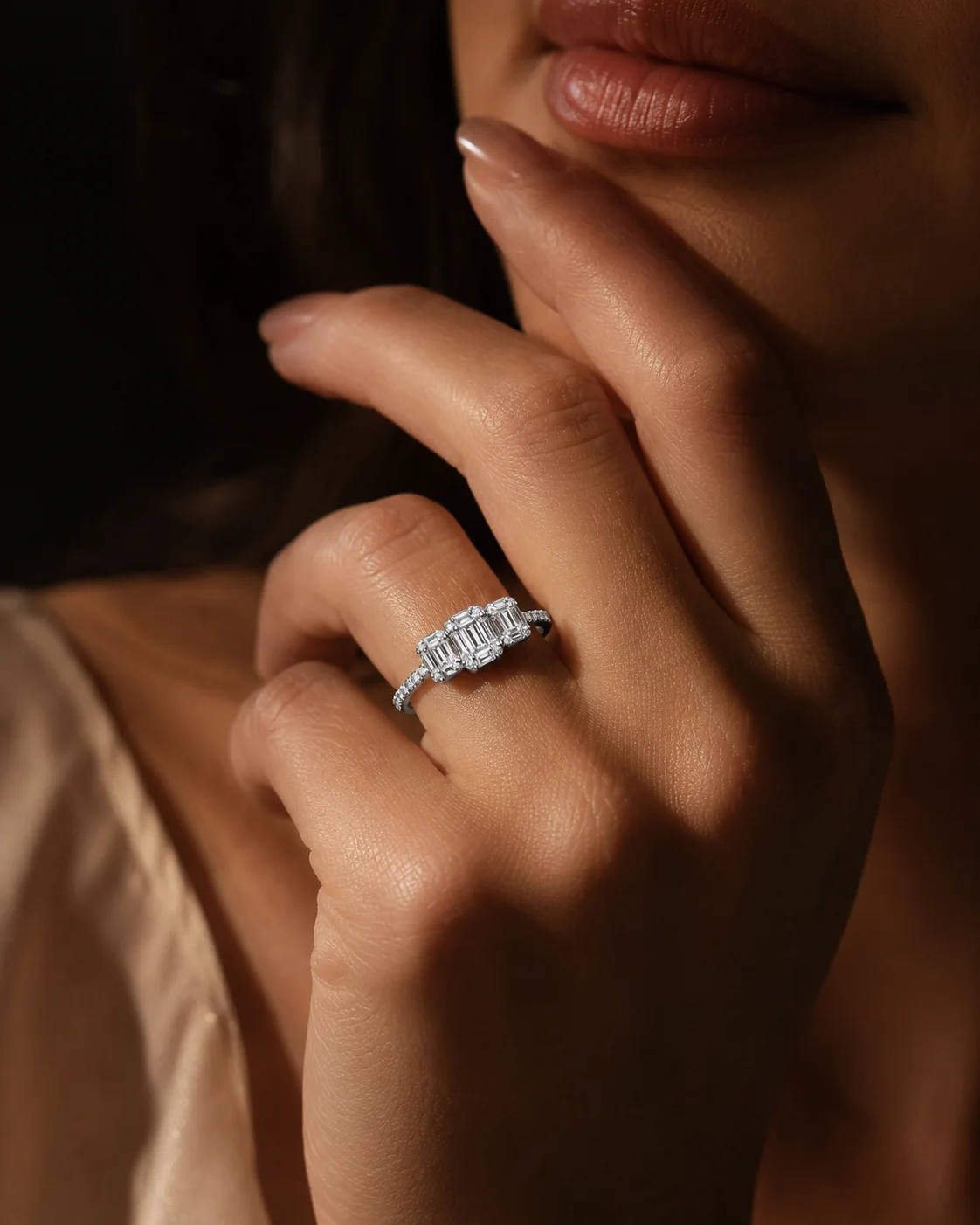 "EternalTrio™" Ring in white gold 18k, photo 2
