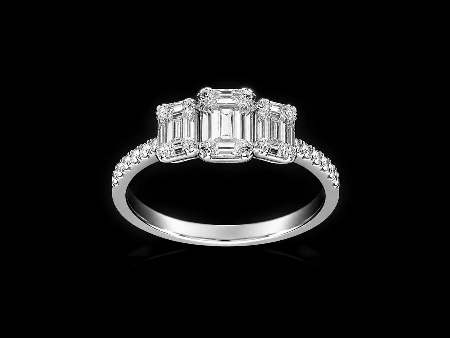 "EternalTrio™" Ring in white gold 18k, photo 4