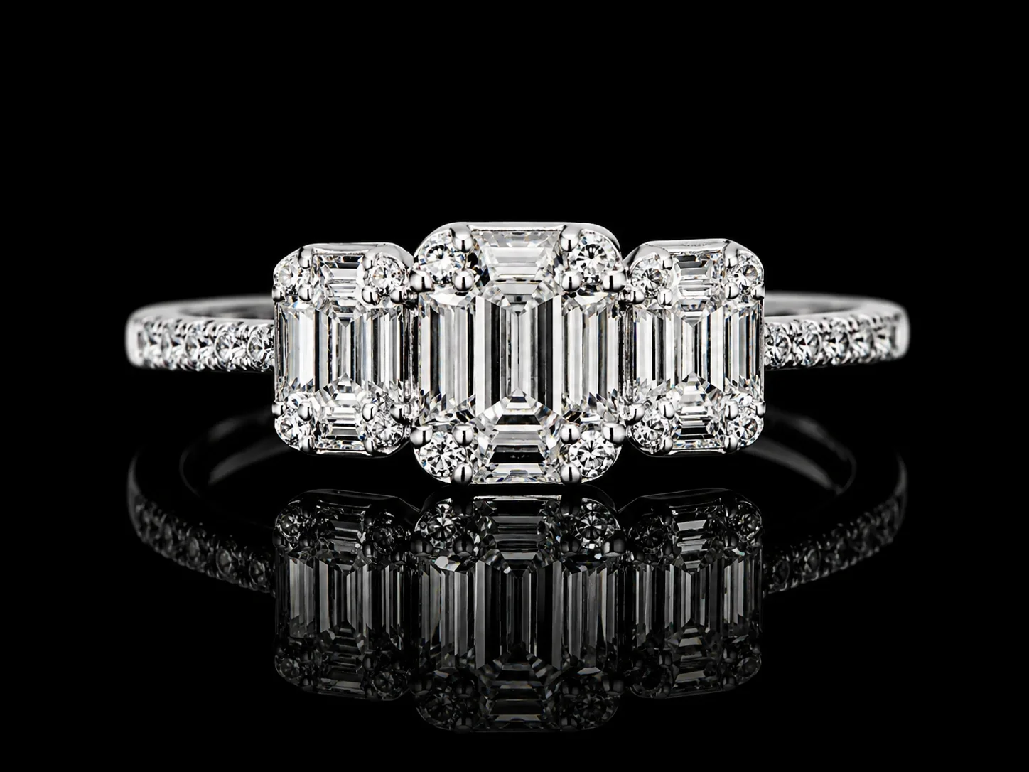 "EternalTrio™" Ring in white gold 18k, photo 5