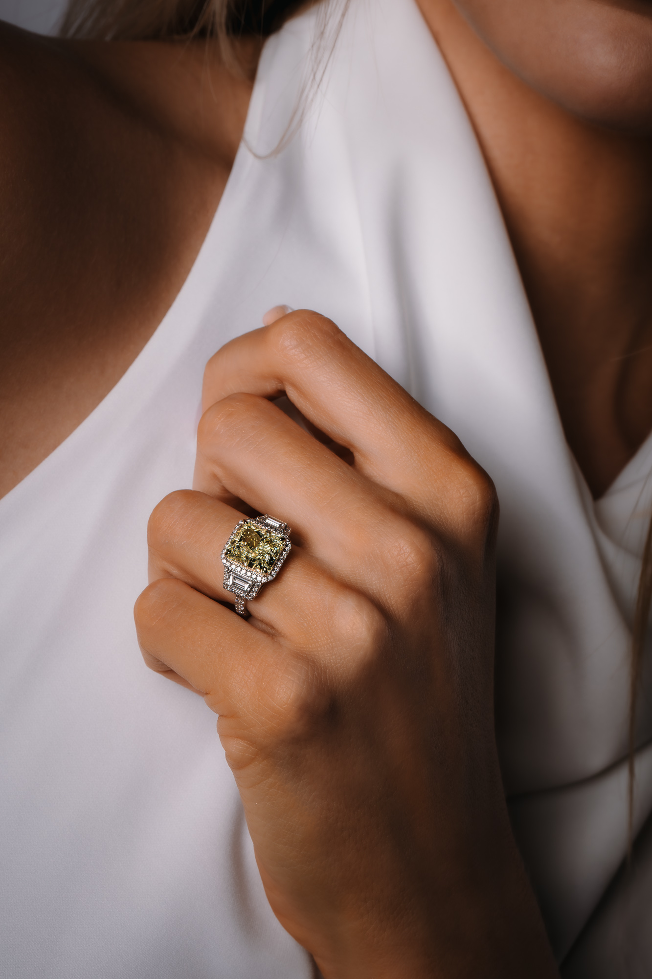 "Golden Light™" Ring in white gold 18k, photo 7