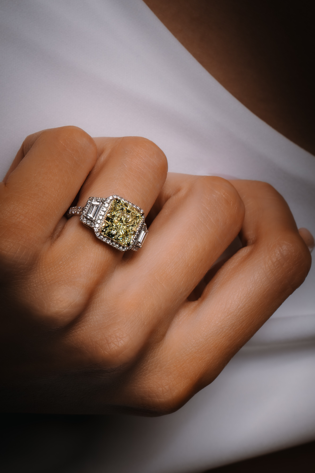 "Golden Light™" Ring in white gold 18k, photo 8