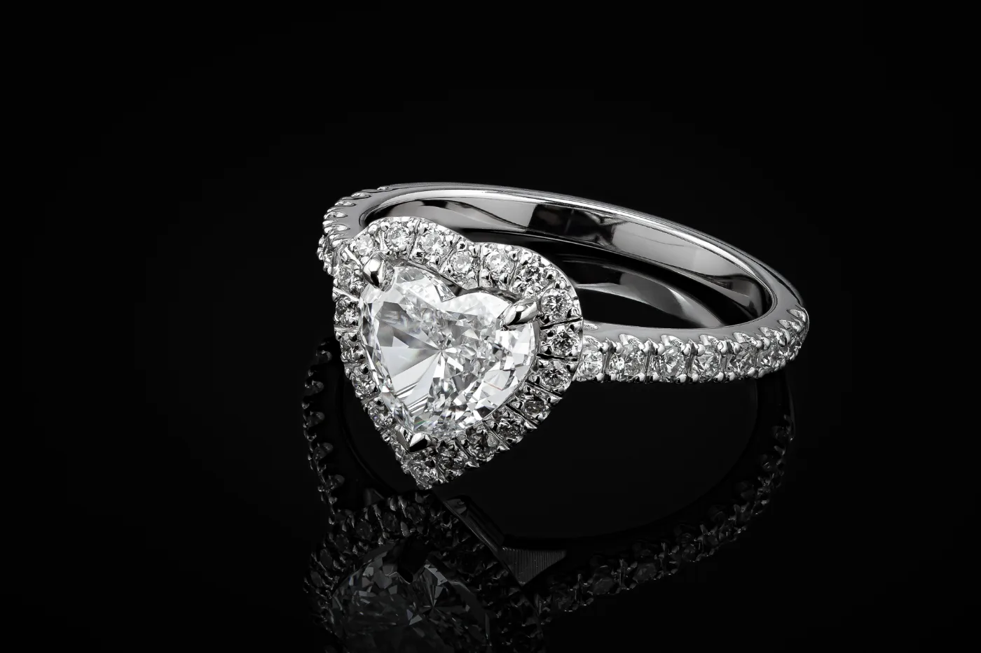 "Heart™" Ring in white gold 18k, photo 3
