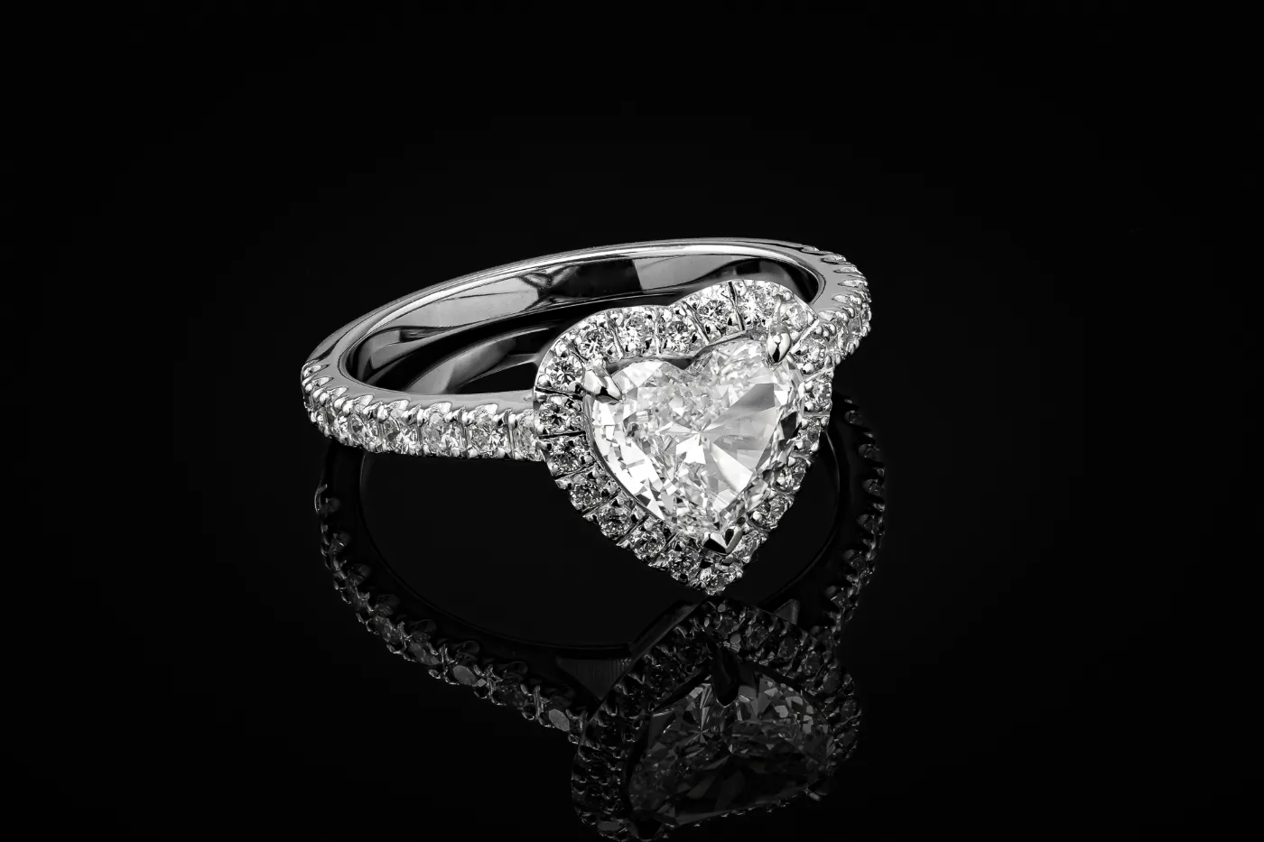 "Heart™" Ring in white gold 18k, photo 4