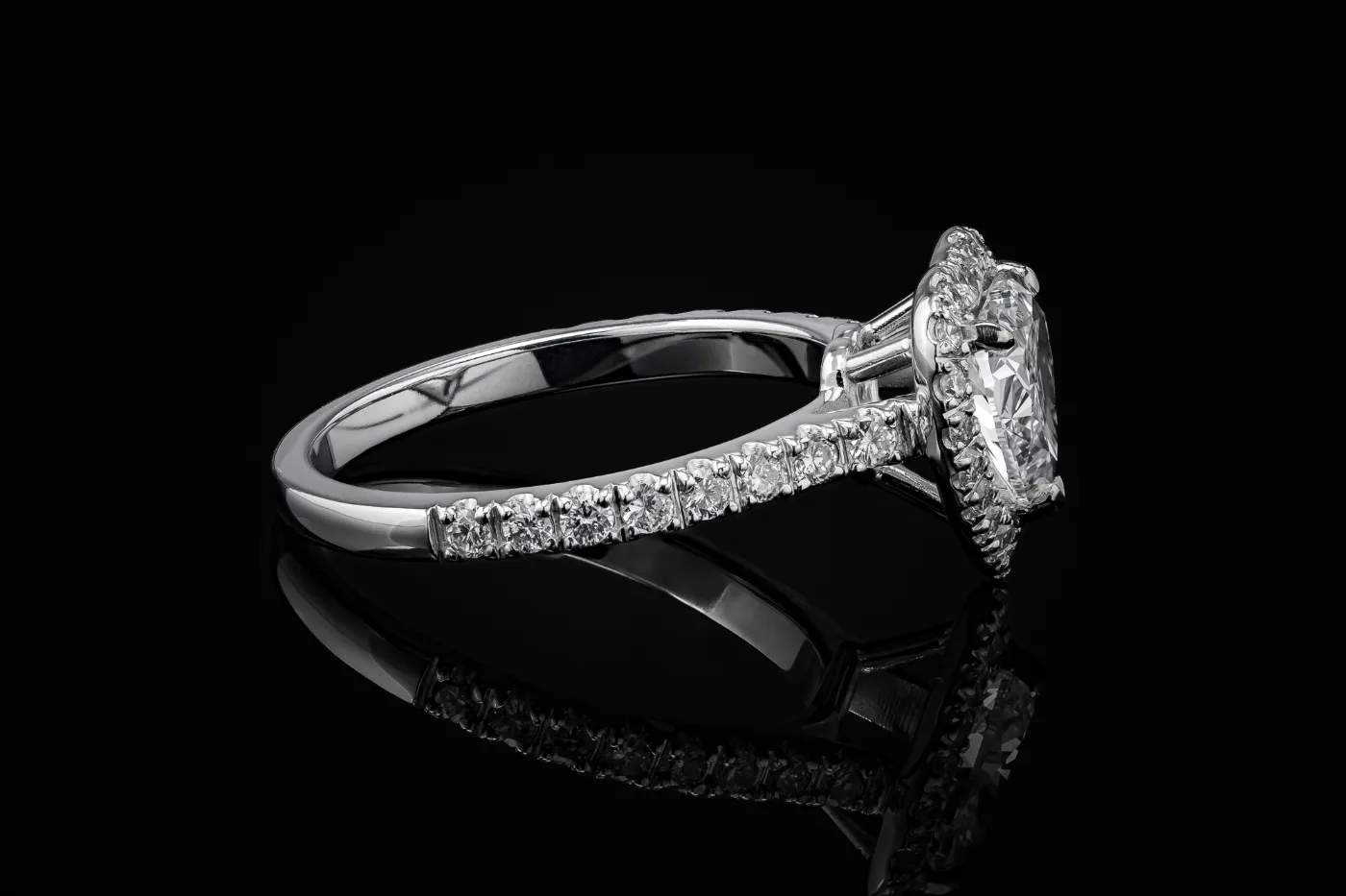 "Heart™" Ring in white gold 18k, photo 6