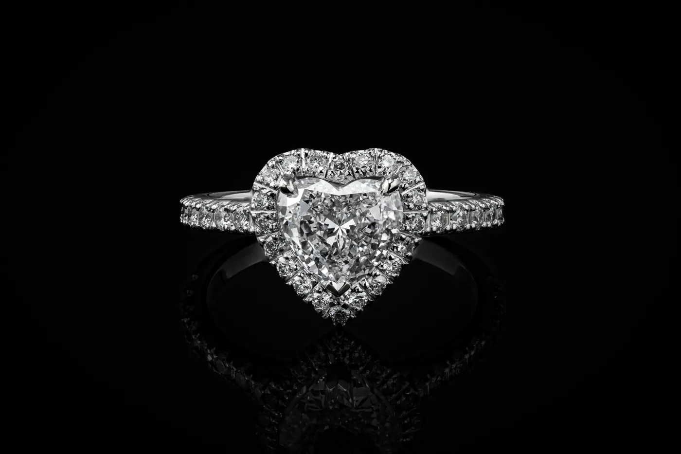 "Heart™" Ring in white gold 18k, photo 7