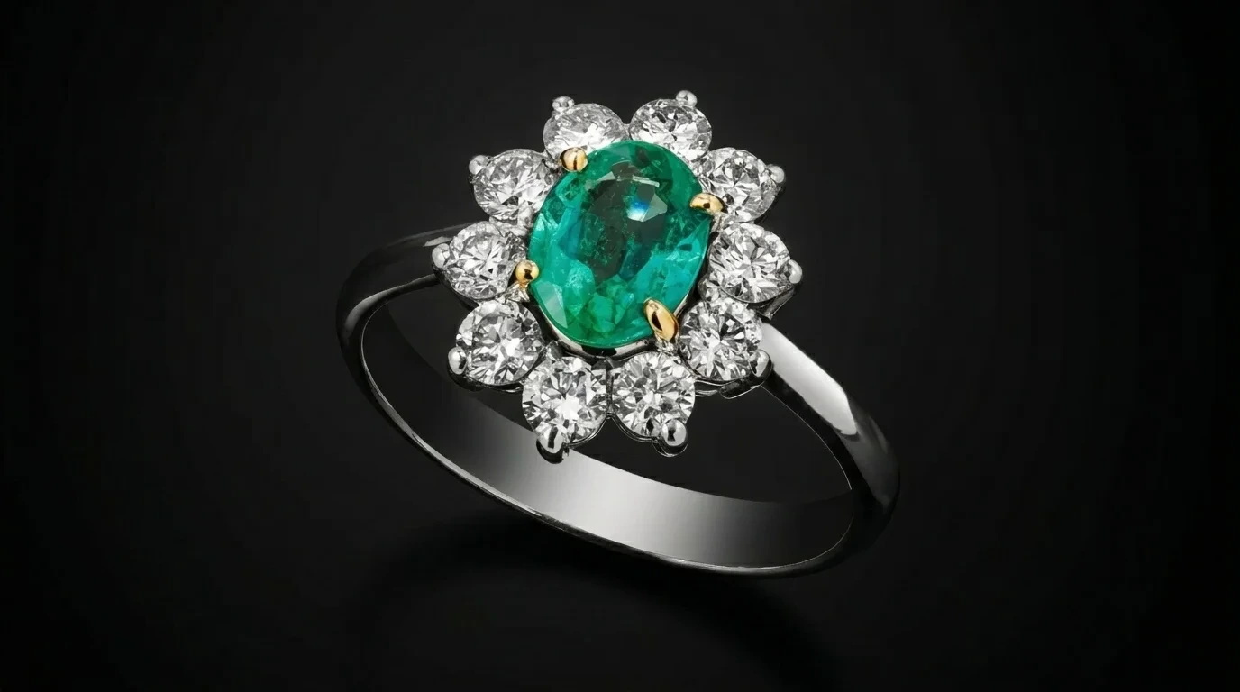 "ImperialBloom™" Ring in white gold 18k, photo 2