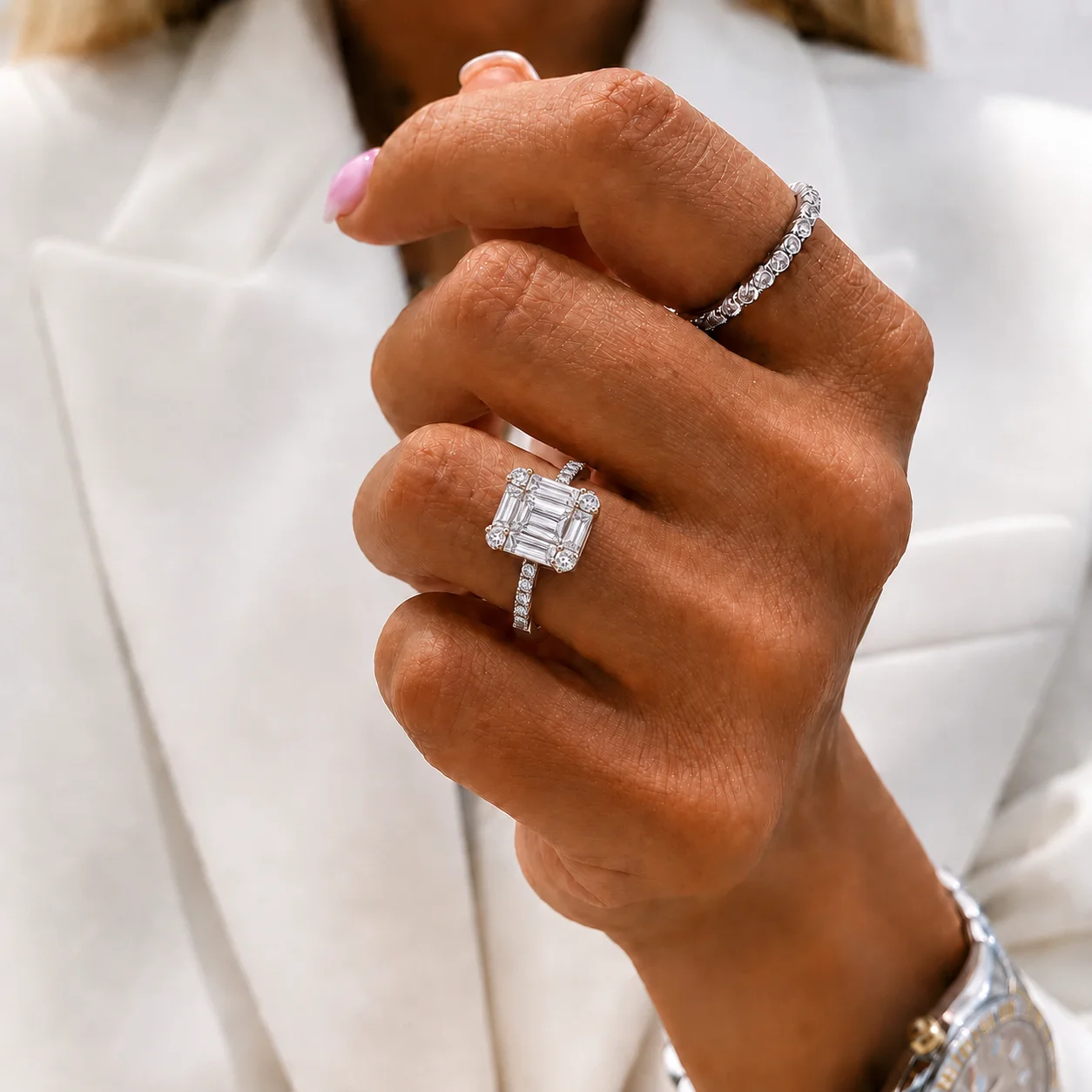 "InvisibleIconic™" Ring in white gold 18k, photo 2