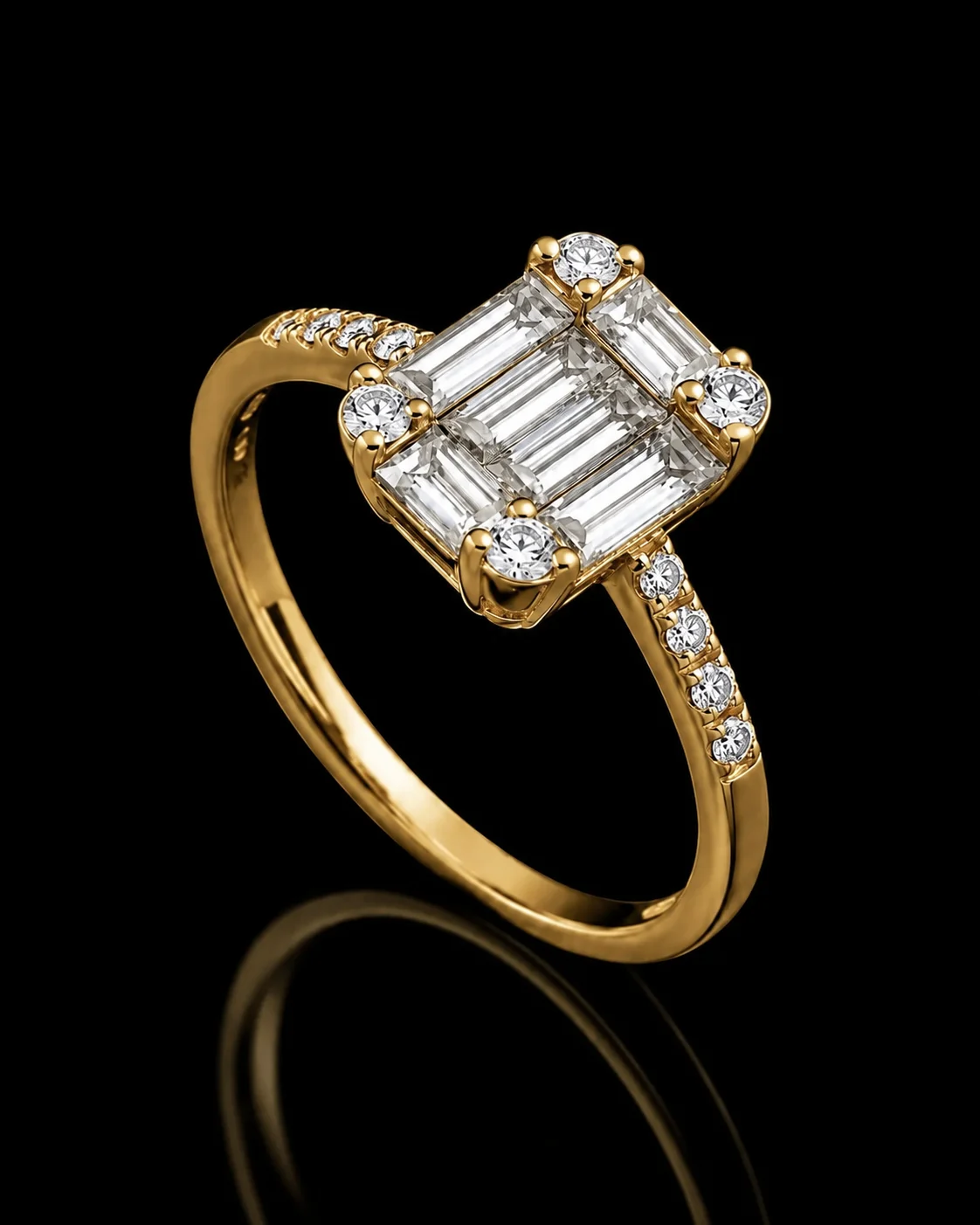 "InvisibleIconic™" Ring – Yellow gold 18k