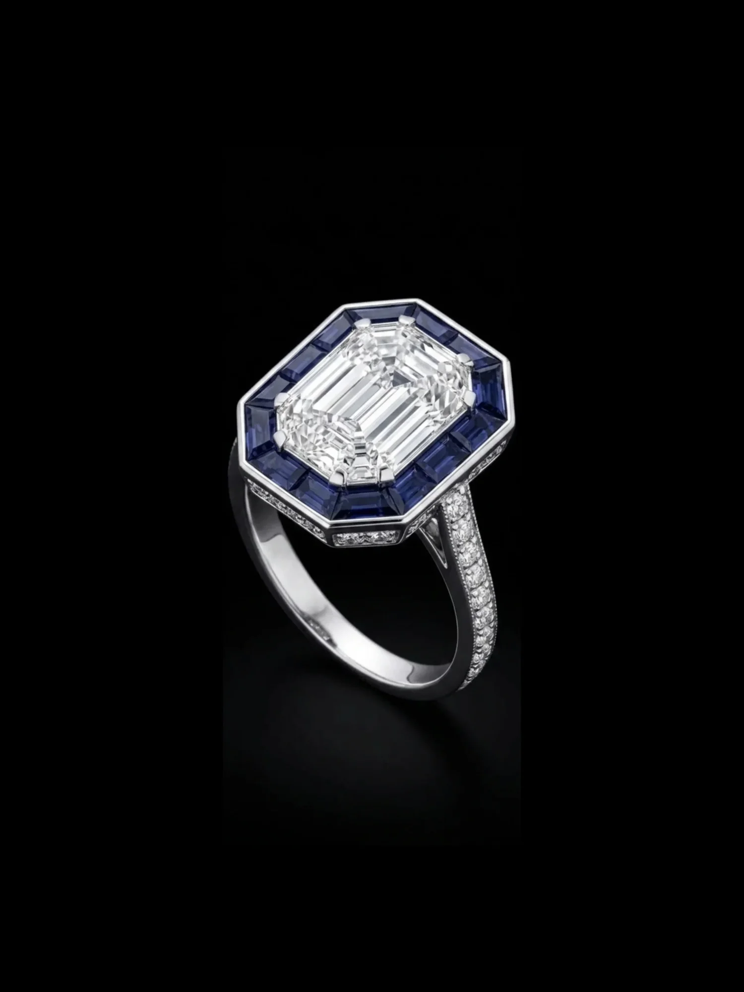"InvisibleLIMITED™" Sapphire Ring – White gold 18k